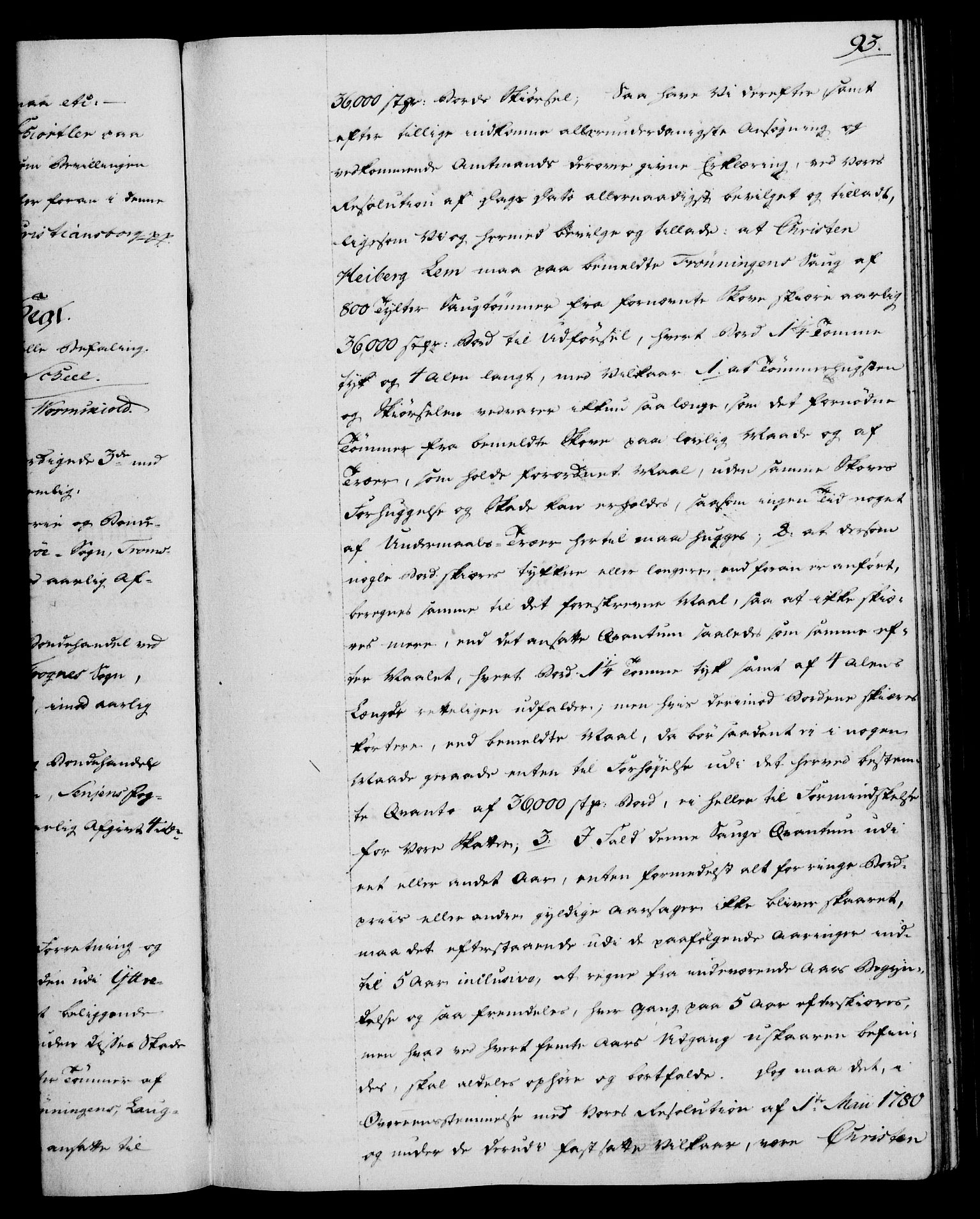 Rentekammeret, Kammerkanselliet, RA/EA-3111/G/Gg/Gga/L0013: Norsk ekspedisjonsprotokoll med register (merket RK 53.13), 1784-1787, p. 93