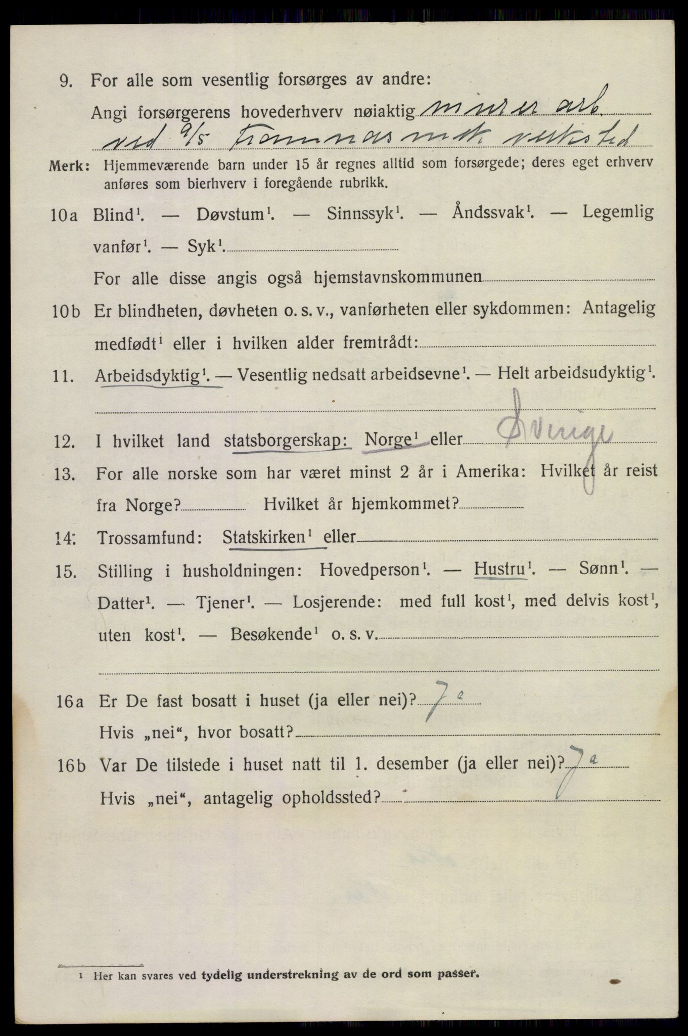 SAKO, 1920 census for Sandeherred, 1920, p. 19837
