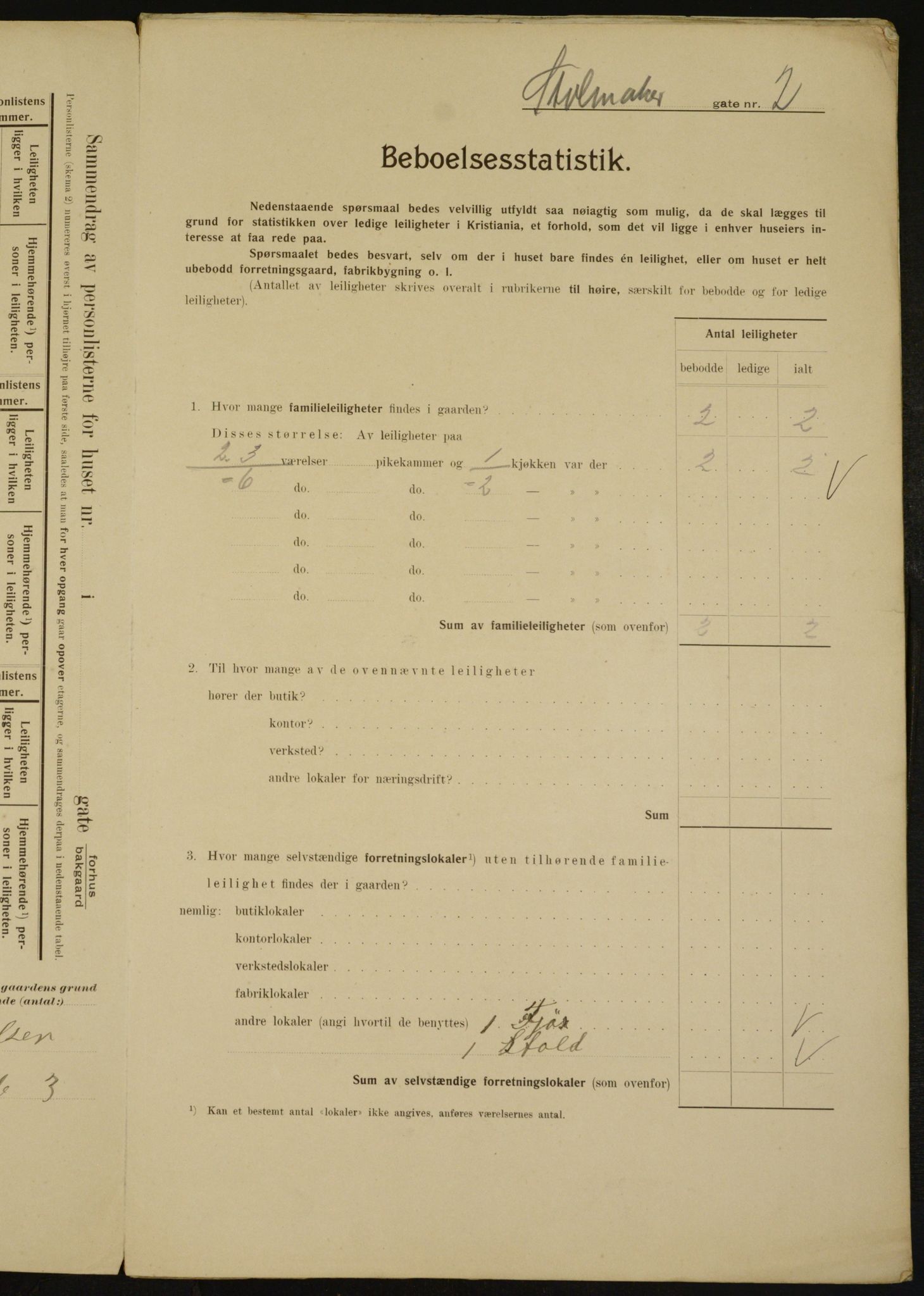 OBA, Municipal Census 1910 for Kristiania, 1910, p. 97473