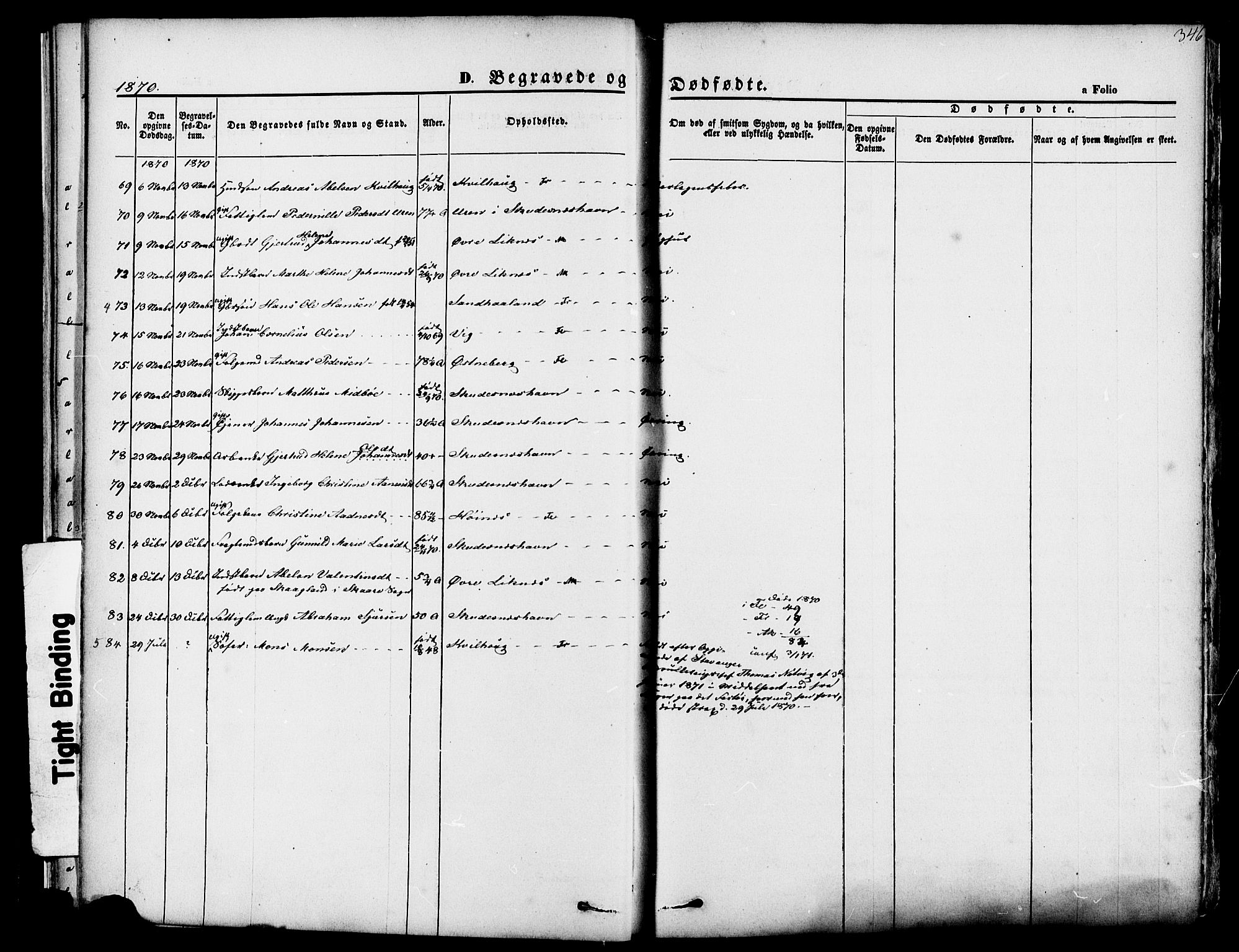 Skudenes sokneprestkontor, SAST/A -101849/H/Ha/Haa/L0006: Parish register (official) no. A 4, 1864-1881, p. 346
