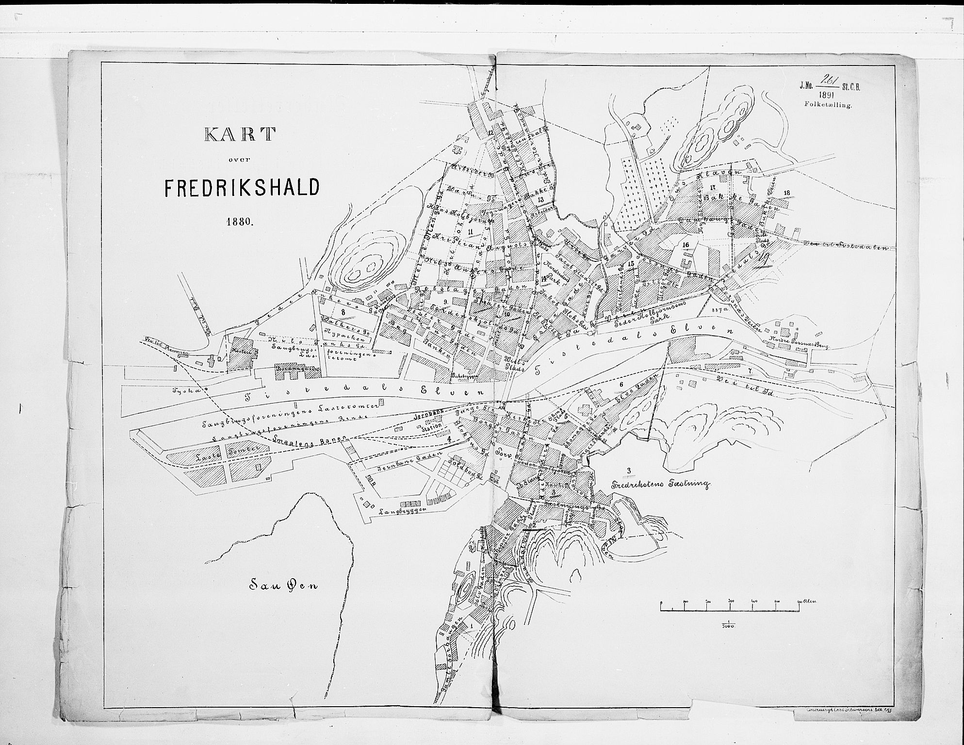 SAO, 1900 census for Fredrikshald, 1900, p. 2