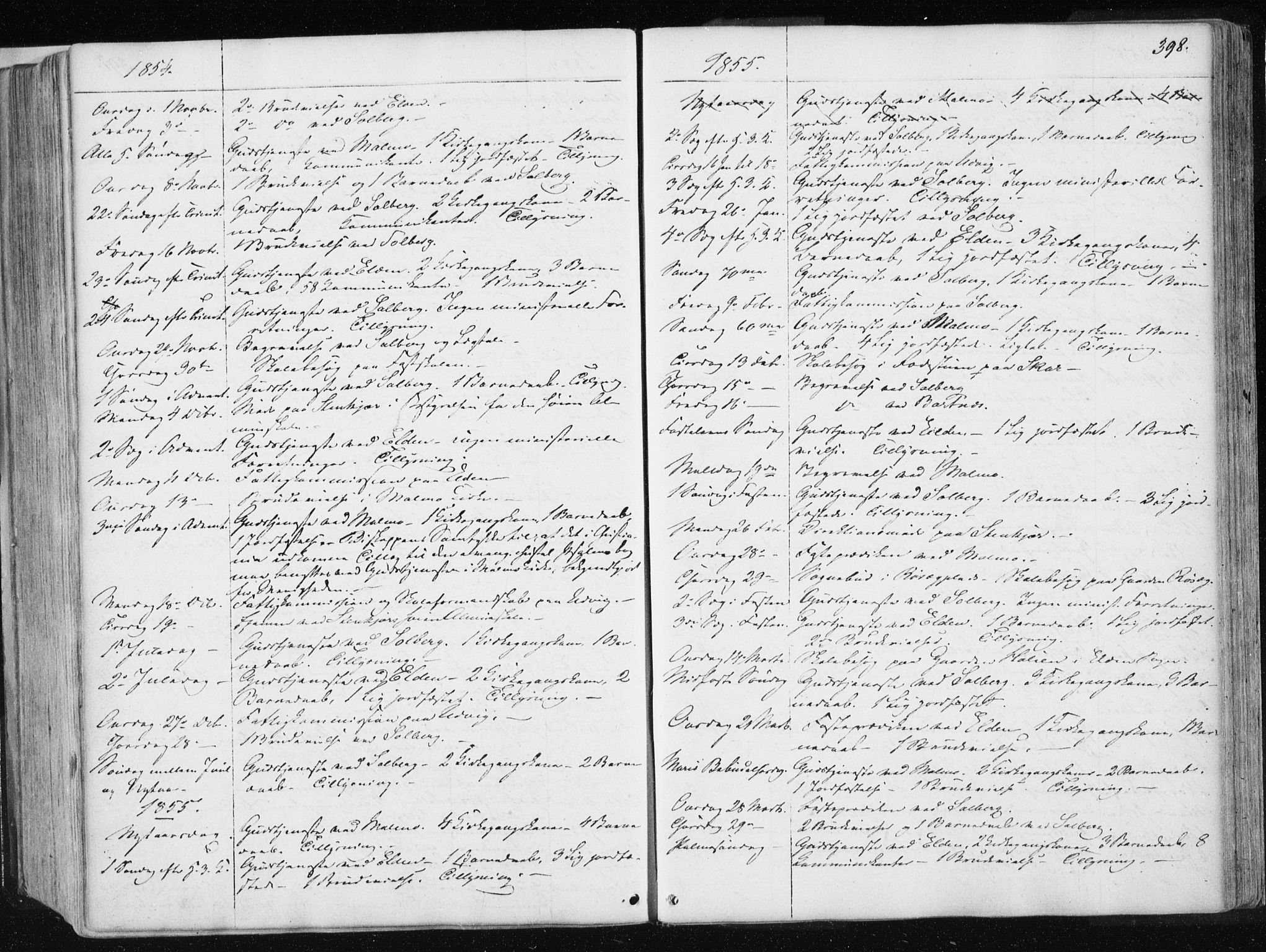 Ministerialprotokoller, klokkerbøker og fødselsregistre - Nord-Trøndelag, SAT/A-1458/741/L0393: Parish register (official) no. 741A07, 1849-1863, p. 398