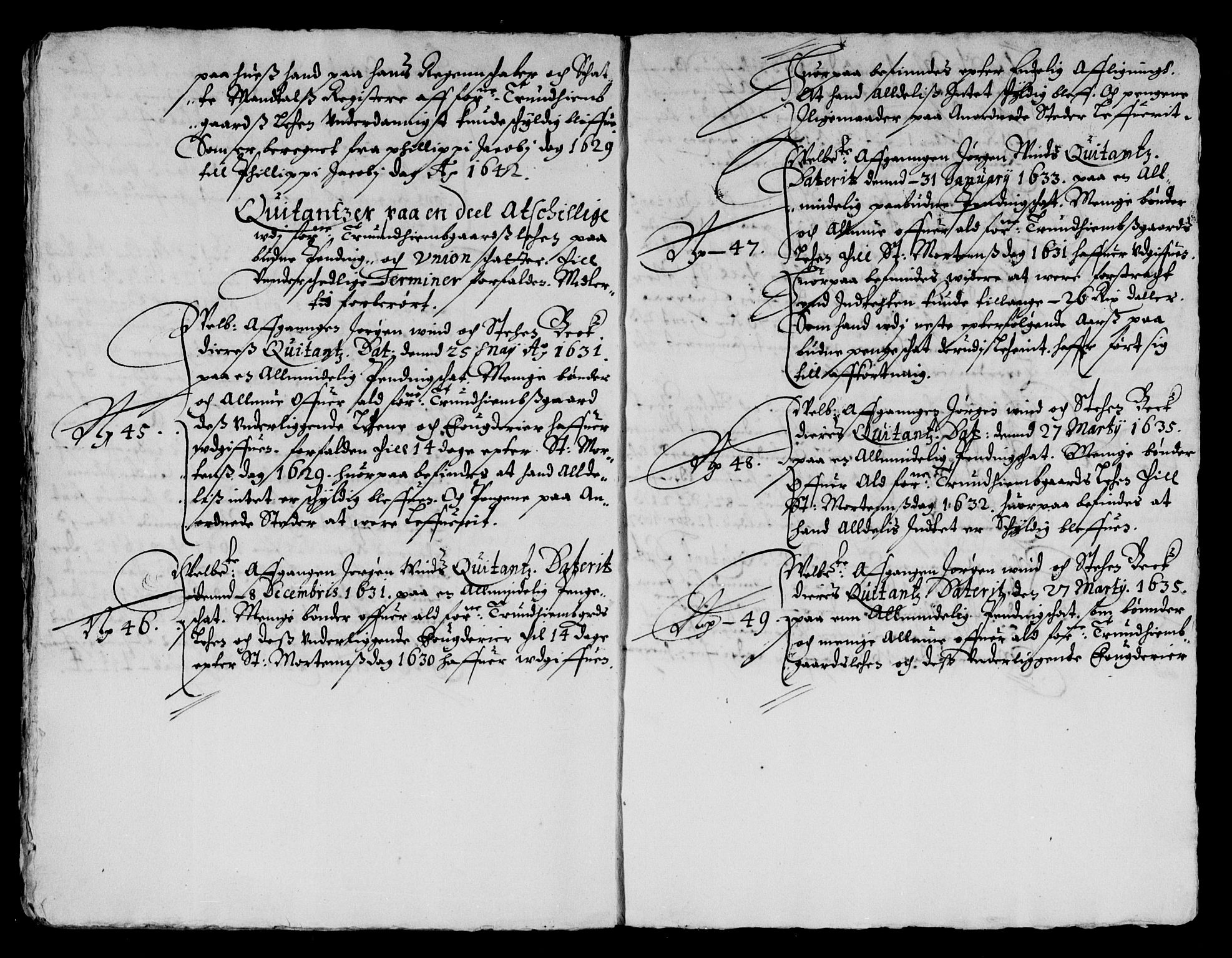 Rentekammeret inntil 1814, Reviderte regnskaper, Lensregnskaper, AV/RA-EA-5023/R/Rb/Rbw/L0073: Trondheim len, 1629-1643