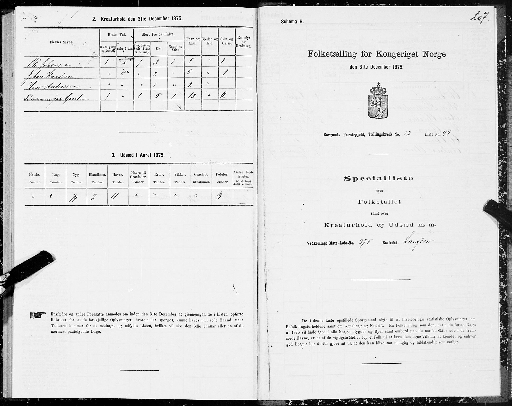 SAT, 1875 census for 1531P Borgund, 1875, p. 6207