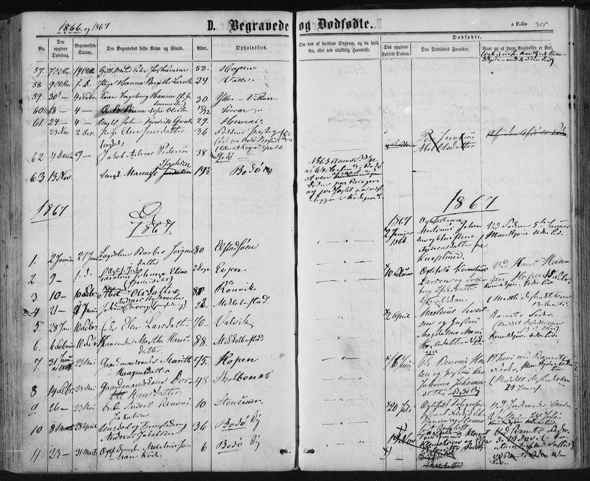 Ministerialprotokoller, klokkerbøker og fødselsregistre - Nordland, SAT/A-1459/801/L0008: Parish register (official) no. 801A08, 1864-1875, p. 315