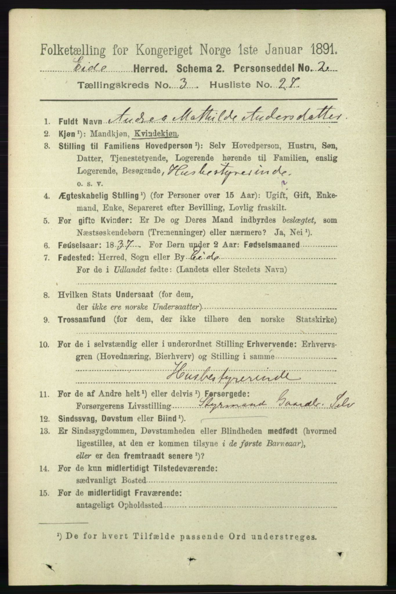 RA, 1891 census for 0925 Eide, 1891, p. 867