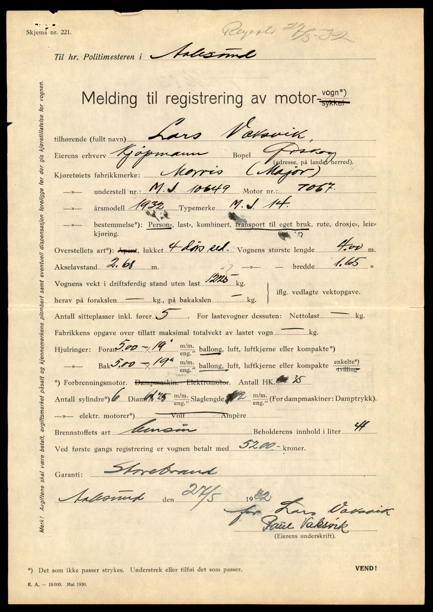 Møre og Romsdal vegkontor - Ålesund trafikkstasjon, AV/SAT-A-4099/F/Fe/L0008: Registreringskort for kjøretøy T 747 - T 894, 1927-1998, p. 101