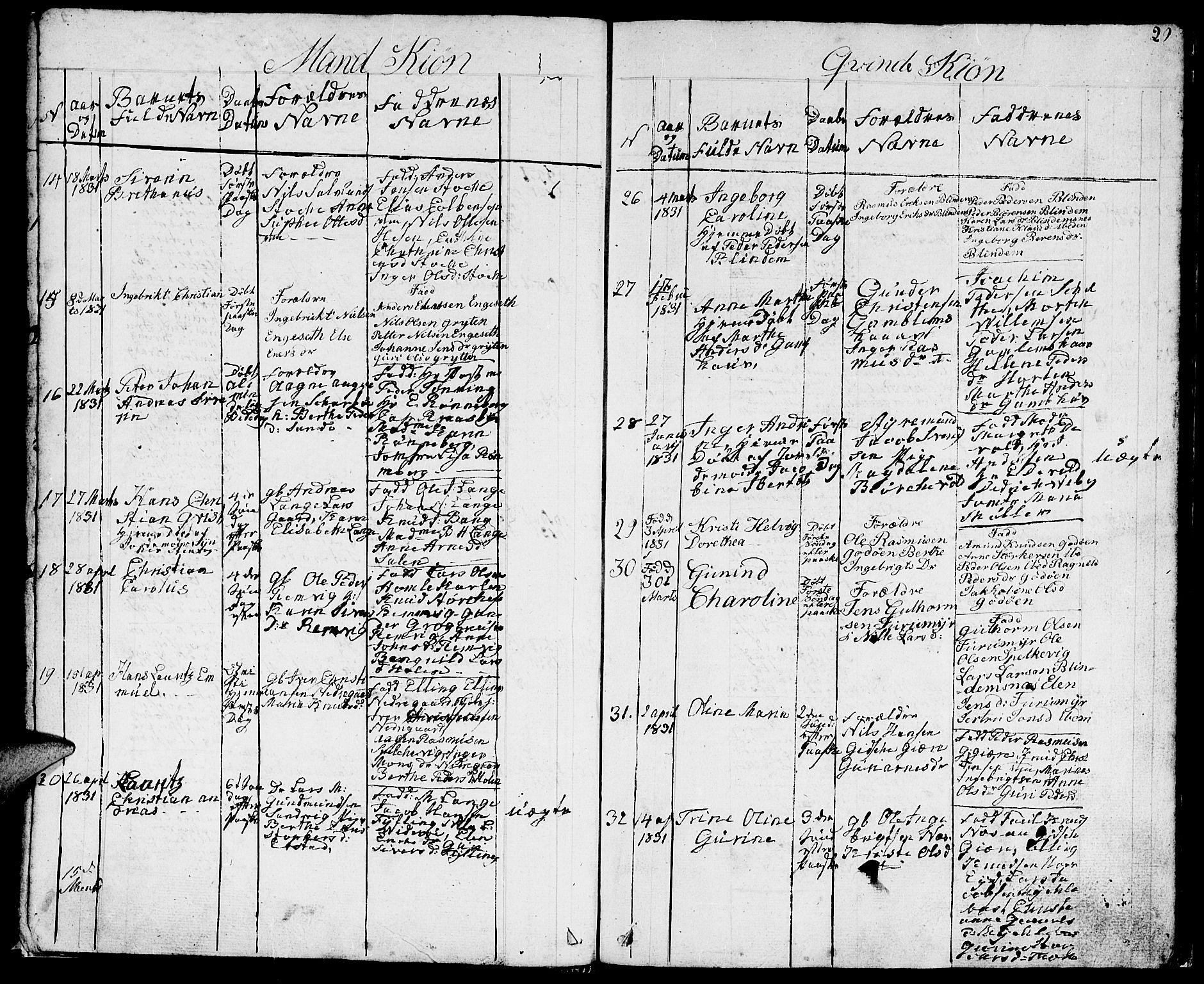 Ministerialprotokoller, klokkerbøker og fødselsregistre - Møre og Romsdal, AV/SAT-A-1454/528/L0425: Parish register (copy) no. 528C06, 1827-1840, p. 29