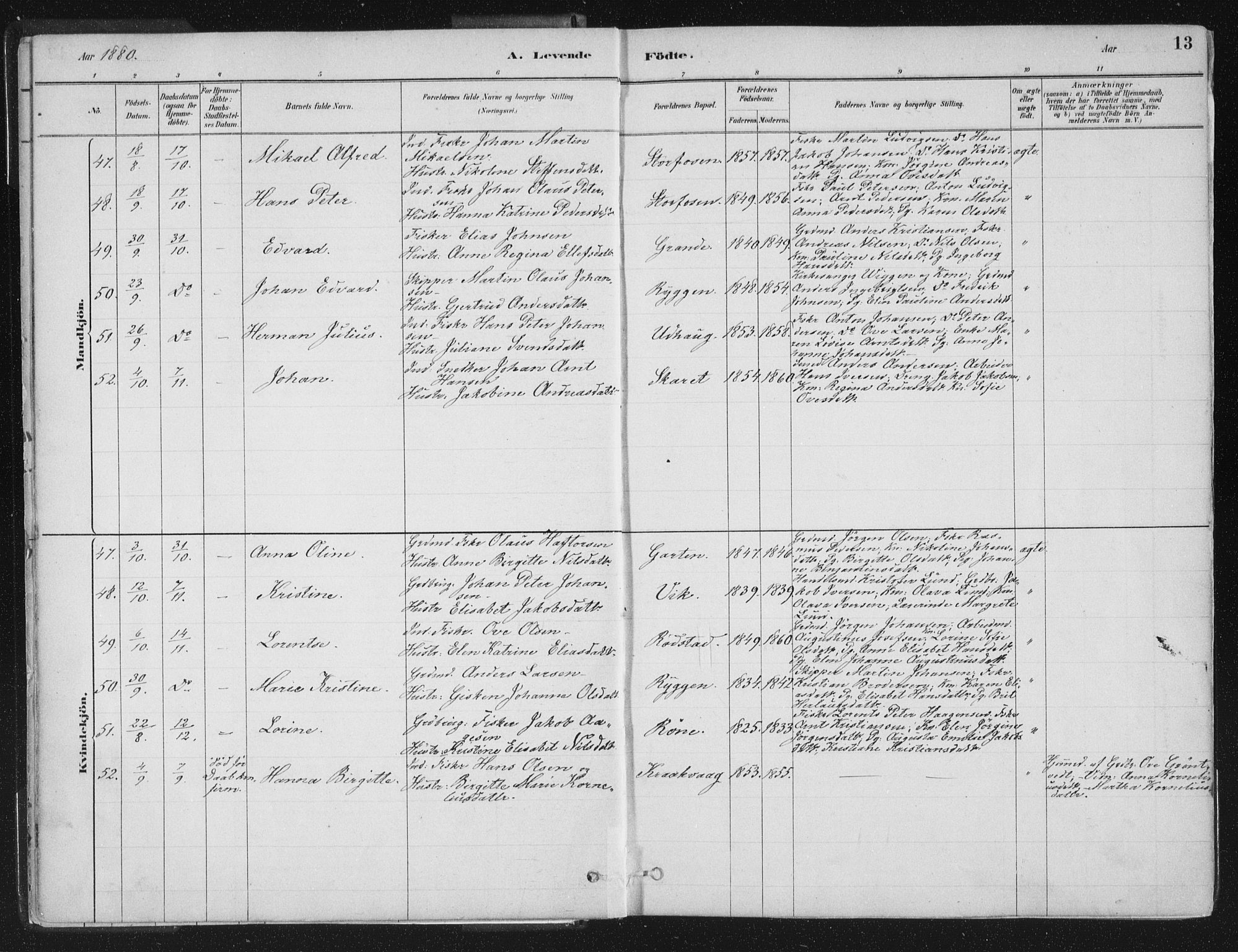 Ministerialprotokoller, klokkerbøker og fødselsregistre - Sør-Trøndelag, SAT/A-1456/659/L0739: Parish register (official) no. 659A09, 1879-1893, p. 13
