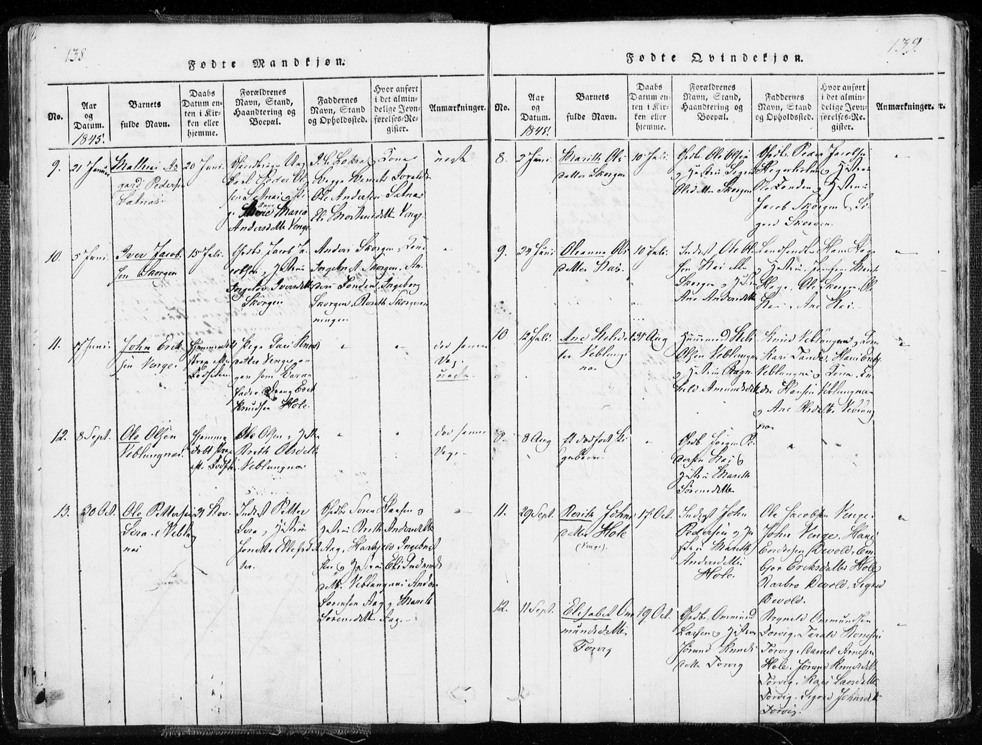 Ministerialprotokoller, klokkerbøker og fødselsregistre - Møre og Romsdal, AV/SAT-A-1454/544/L0571: Parish register (official) no. 544A04, 1818-1853, p. 138-139