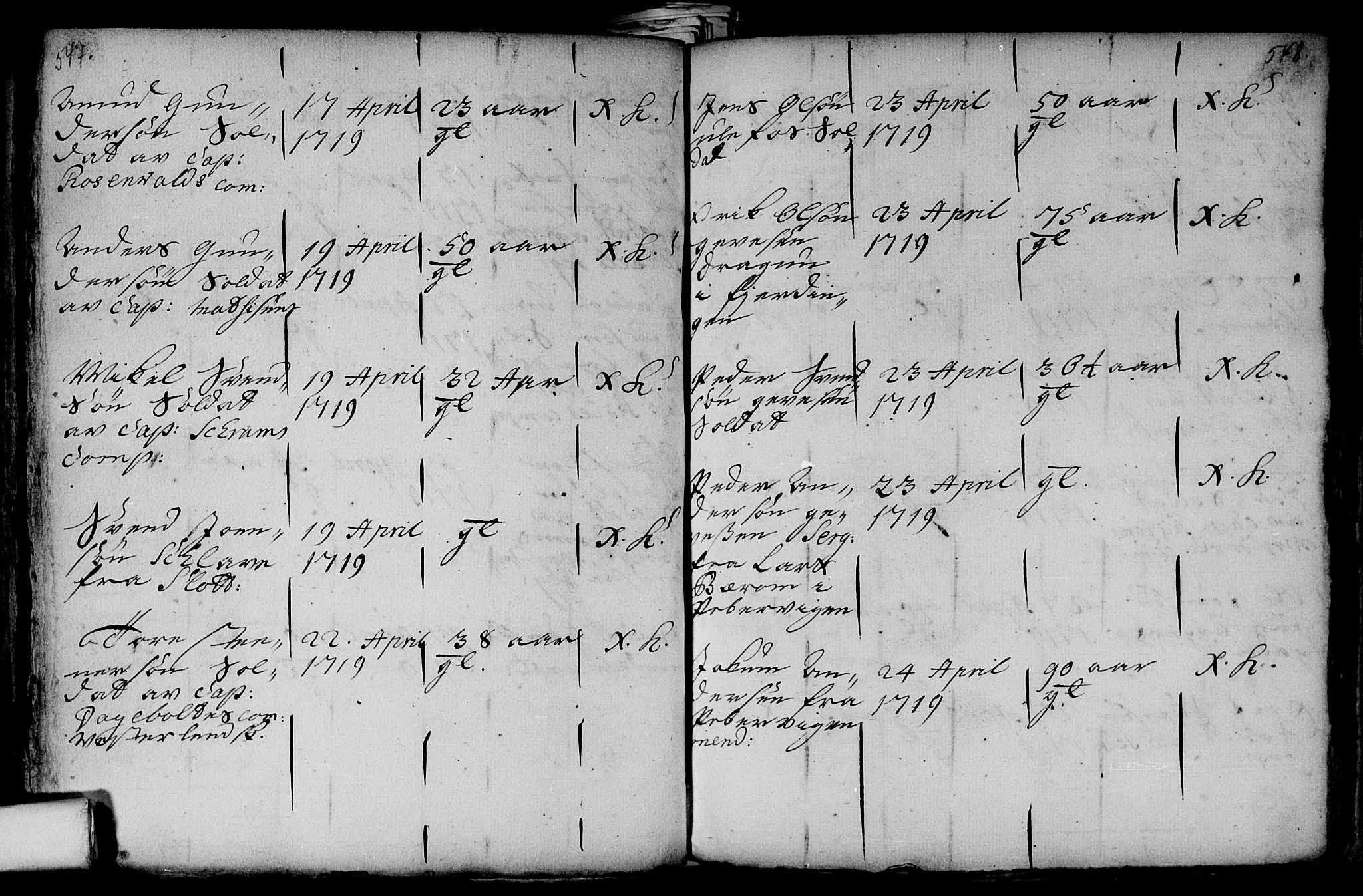 Aker prestekontor kirkebøker, AV/SAO-A-10861/F/L0002: Parish register (official) no. 2, 1714-1720, p. 547-548