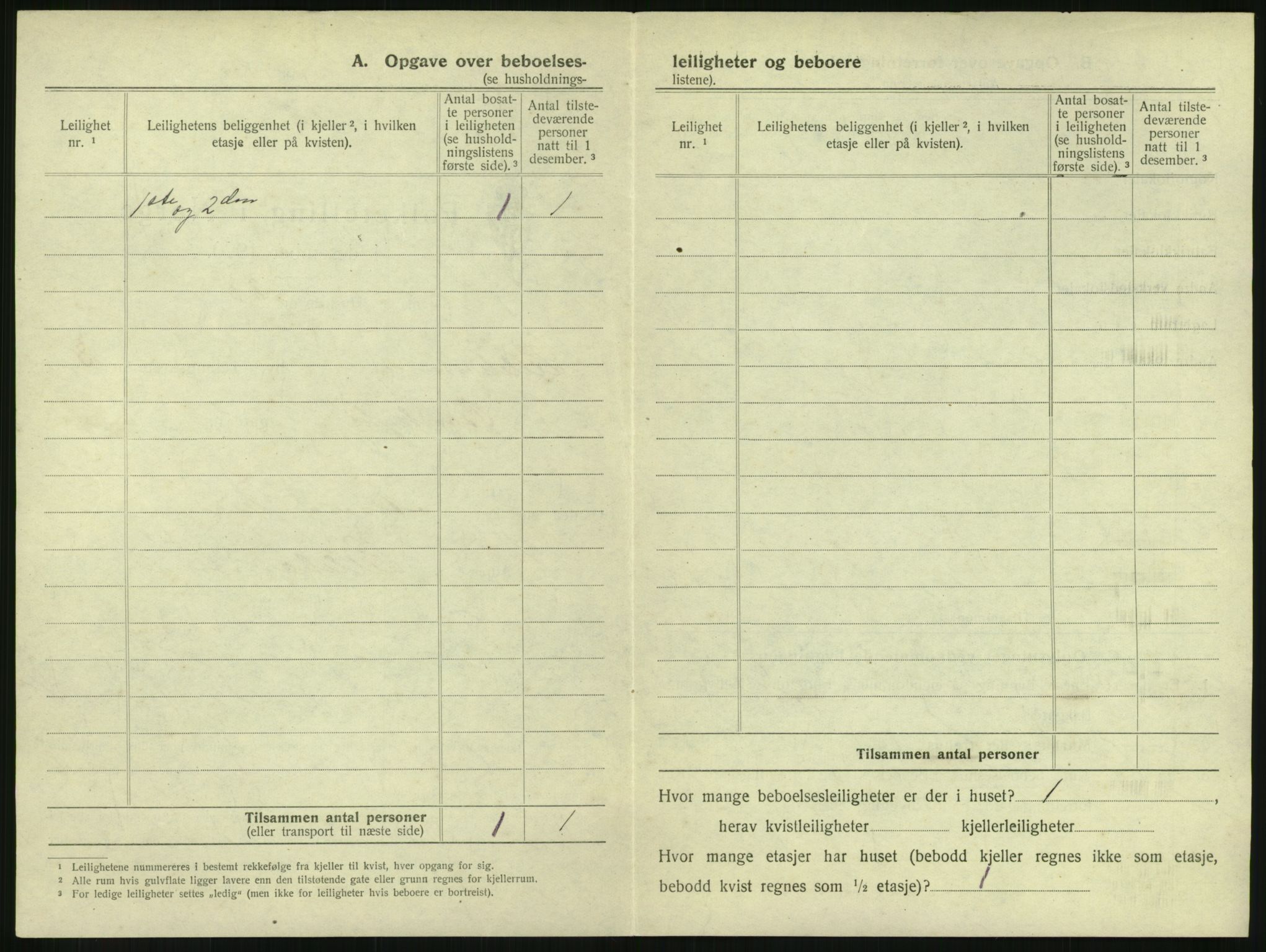 SAH, 1920 census for Lillehammer, 1920, p. 371