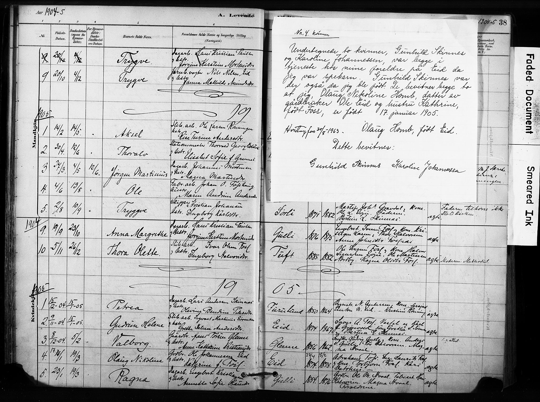 Sandsvær kirkebøker, AV/SAKO-A-244/F/Fc/L0001: Parish register (official) no. III 1, 1878-1923, p. 38