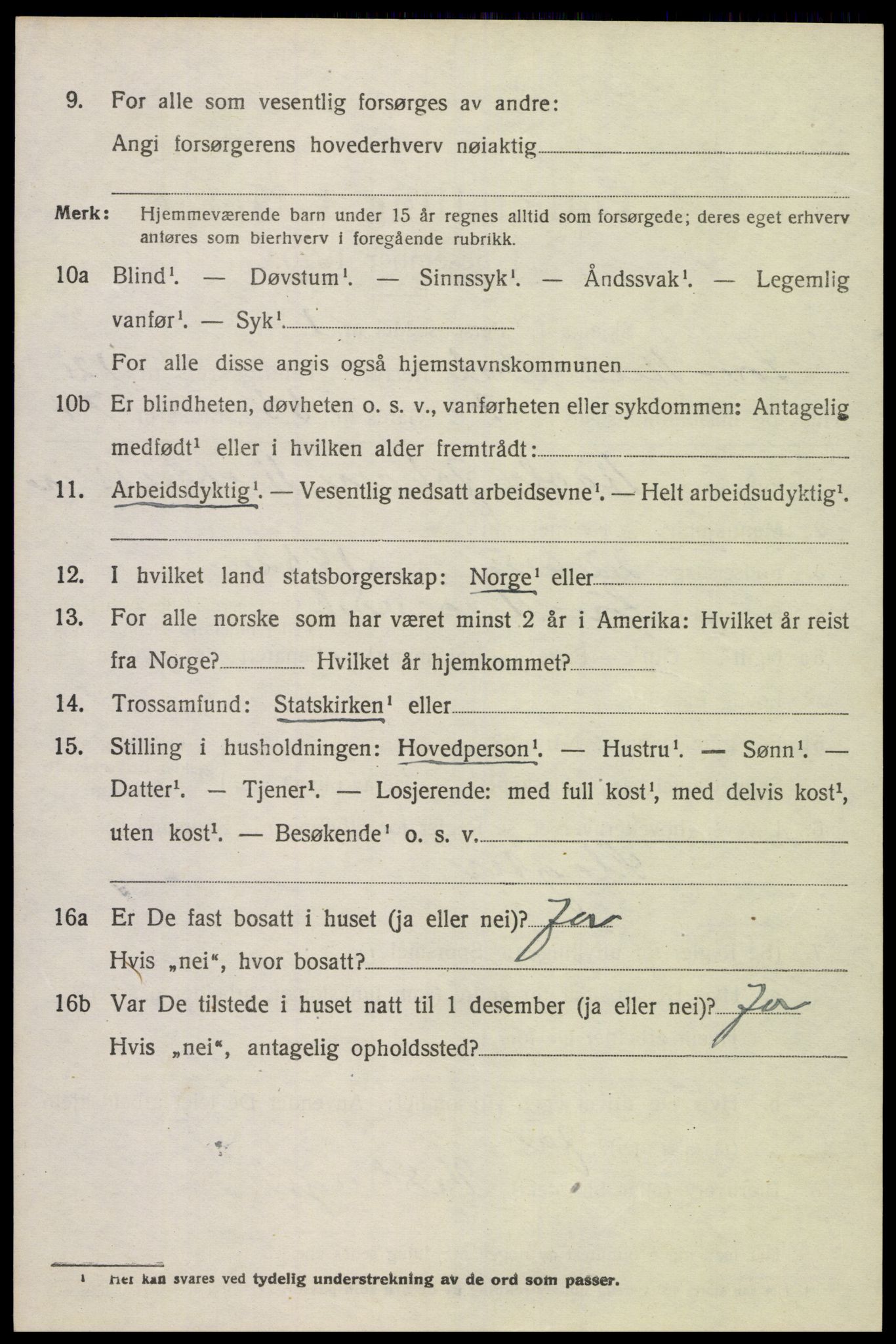 SAK, 1920 census for Sør-Audnedal, 1920, p. 4570