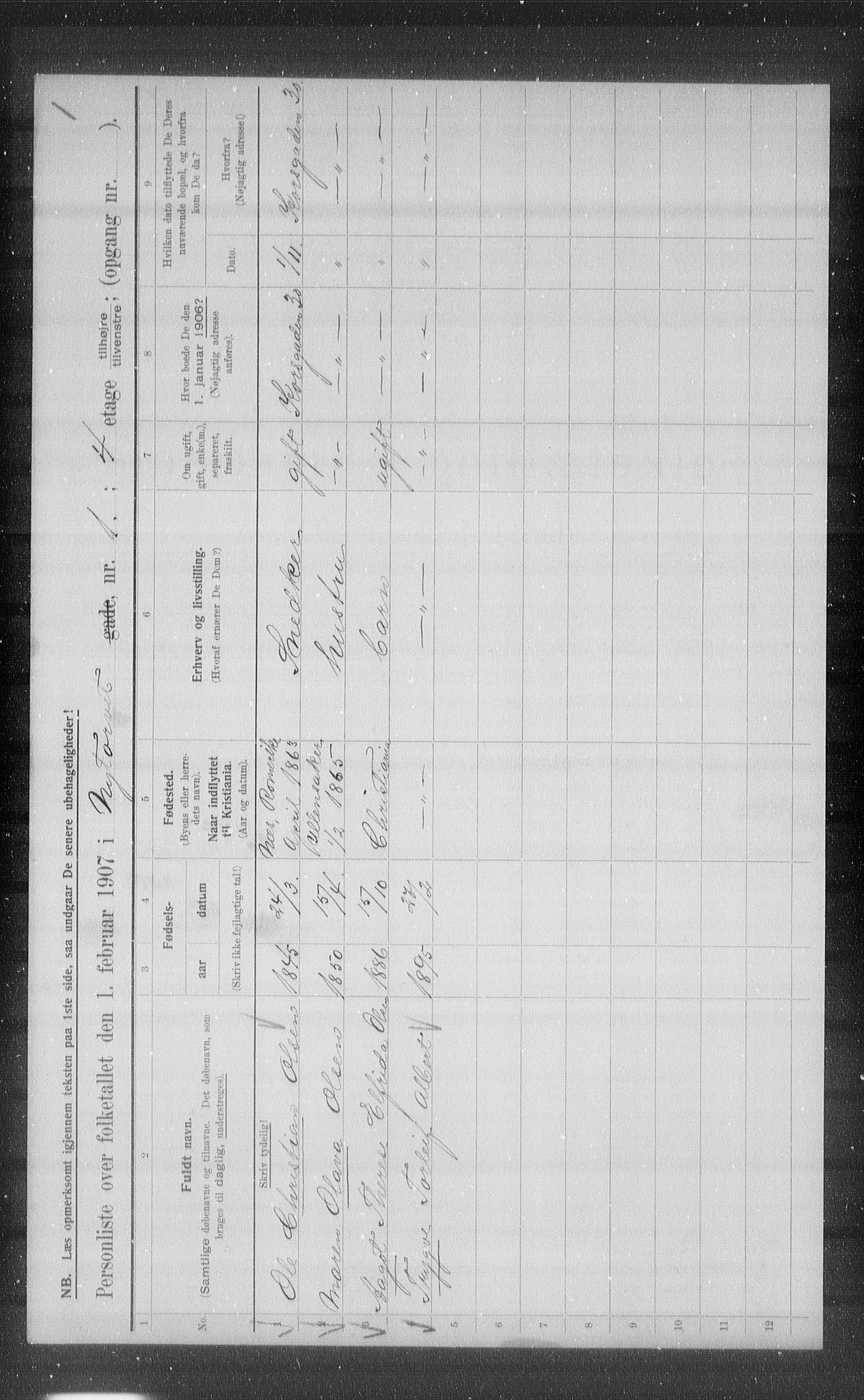 OBA, Municipal Census 1907 for Kristiania, 1907, p. 37968