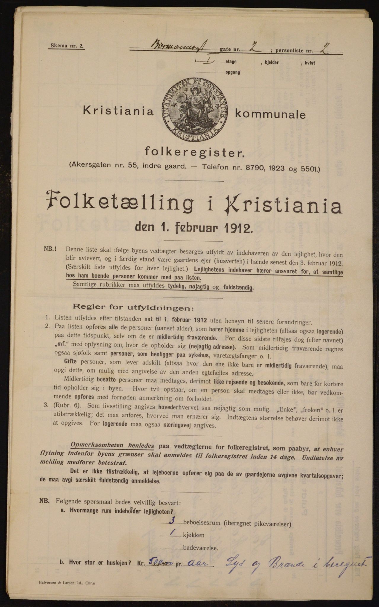 OBA, Municipal Census 1912 for Kristiania, 1912, p. 4784