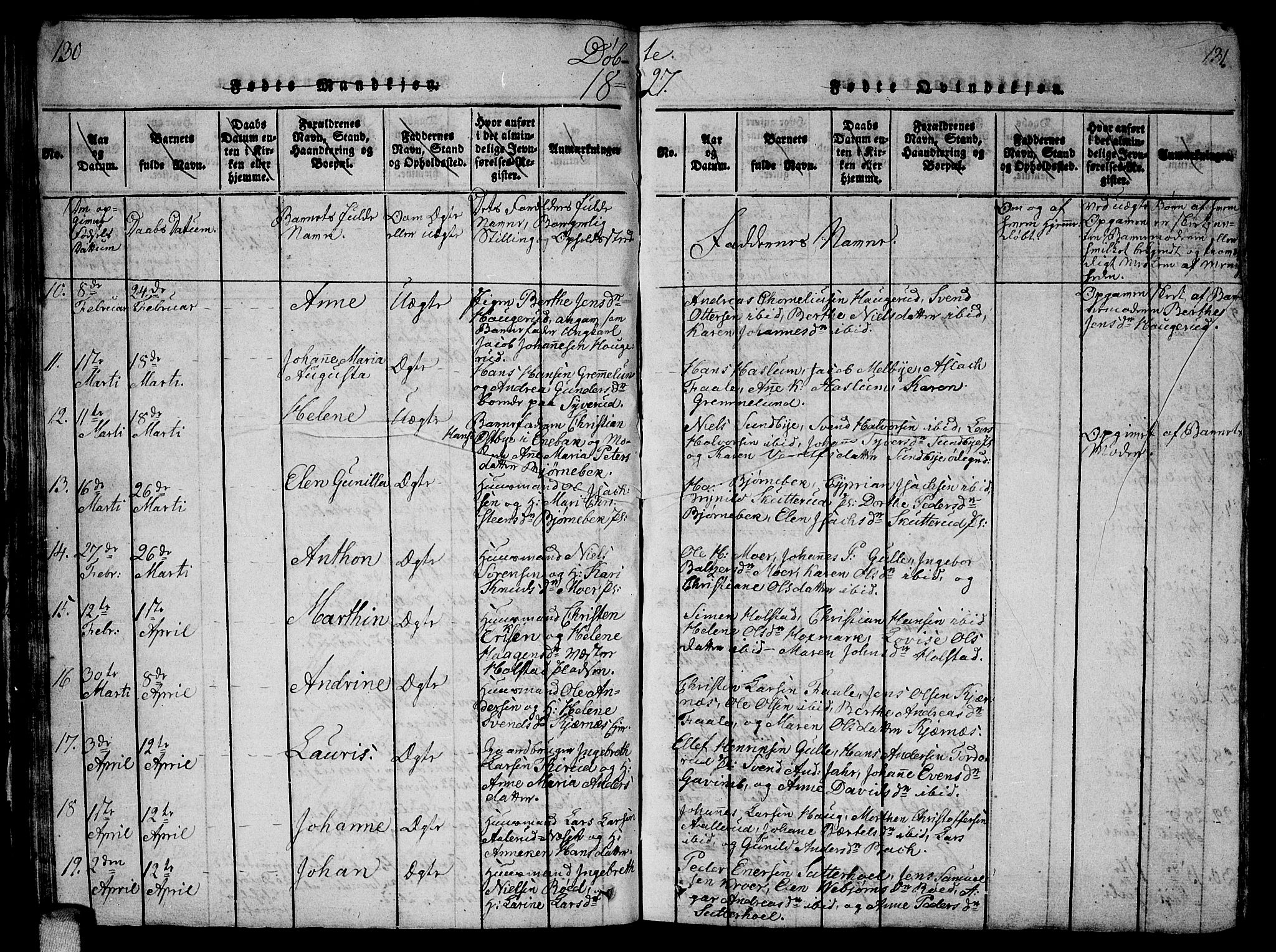 Ås prestekontor Kirkebøker, SAO/A-10894/G/Ga/L0002: Parish register (copy) no. I 2, 1820-1836, p. 130-131