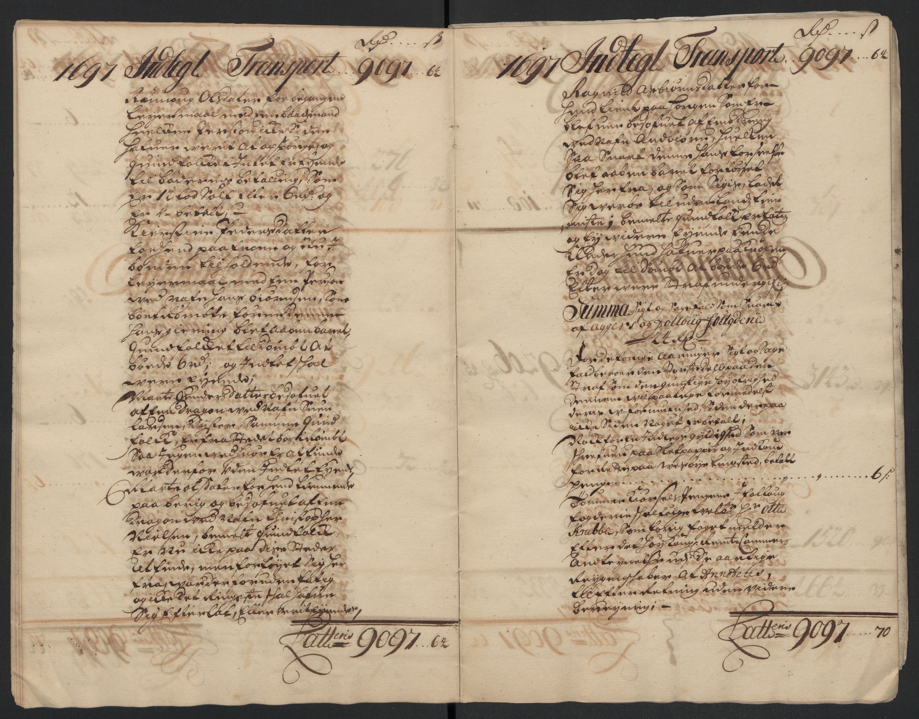 Rentekammeret inntil 1814, Reviderte regnskaper, Fogderegnskap, AV/RA-EA-4092/R10/L0440: Fogderegnskap Aker og Follo, 1696-1697, p. 247