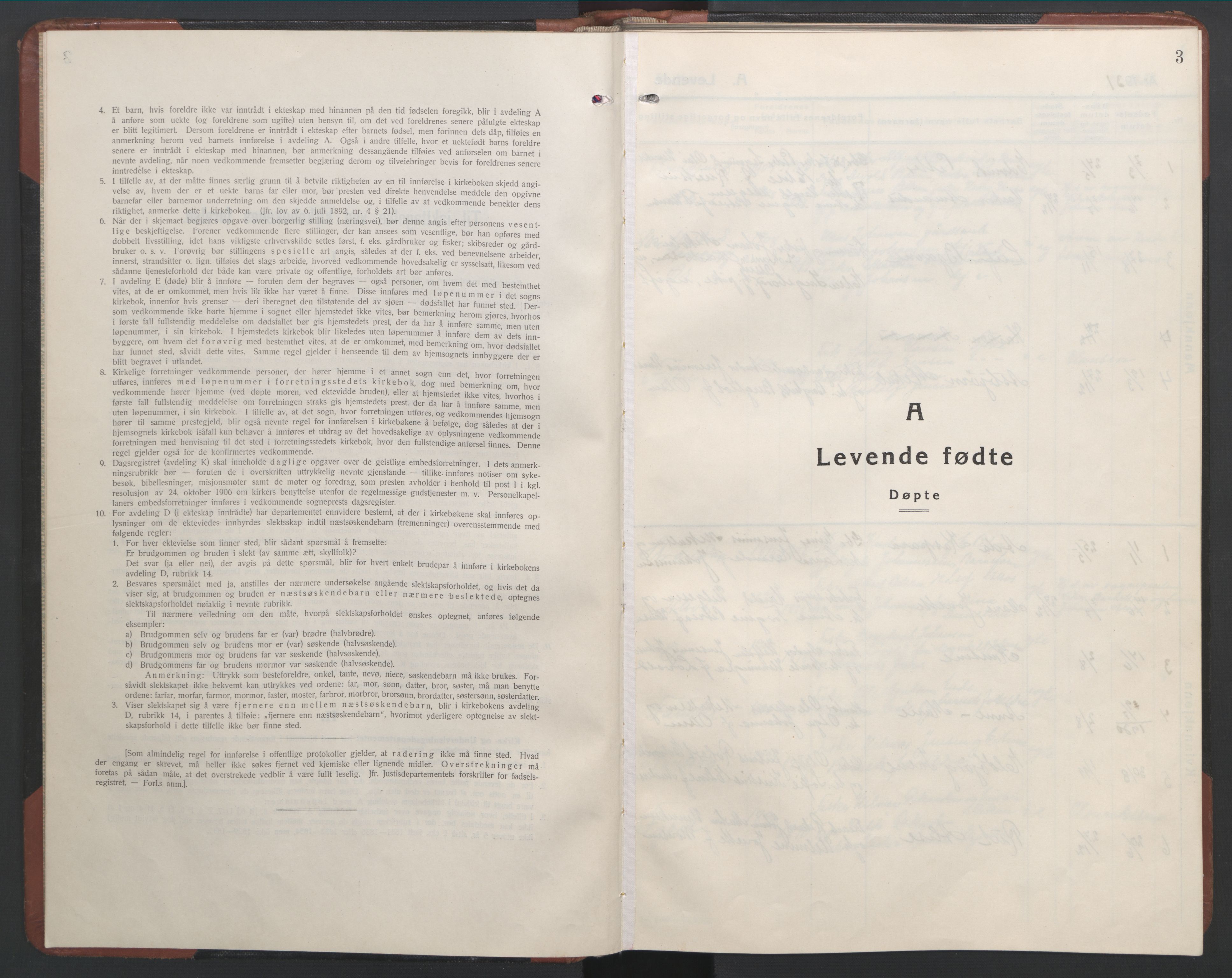 Ministerialprotokoller, klokkerbøker og fødselsregistre - Nordland, SAT/A-1459/803/L0078: Parish register (copy) no. 803C05, 1931-1952, p. 3