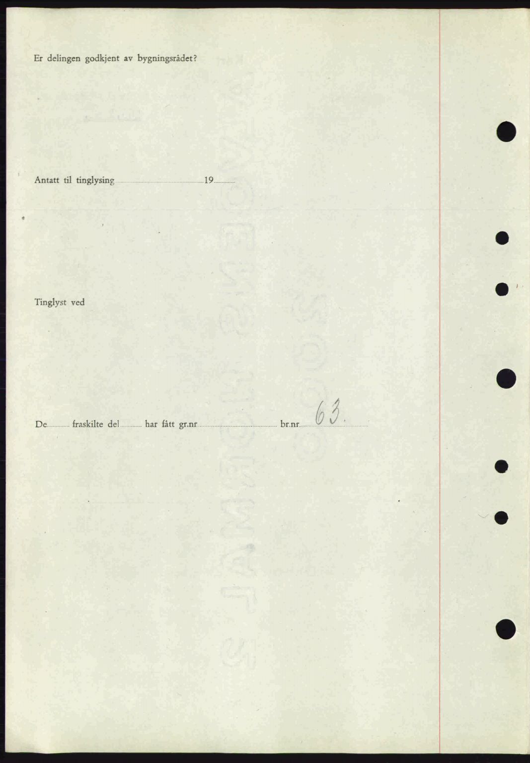 Tønsberg sorenskriveri, AV/SAKO-A-130/G/Ga/Gaa/L0013: Mortgage book no. A13, 1943-1943, Diary no: : 1409/1943