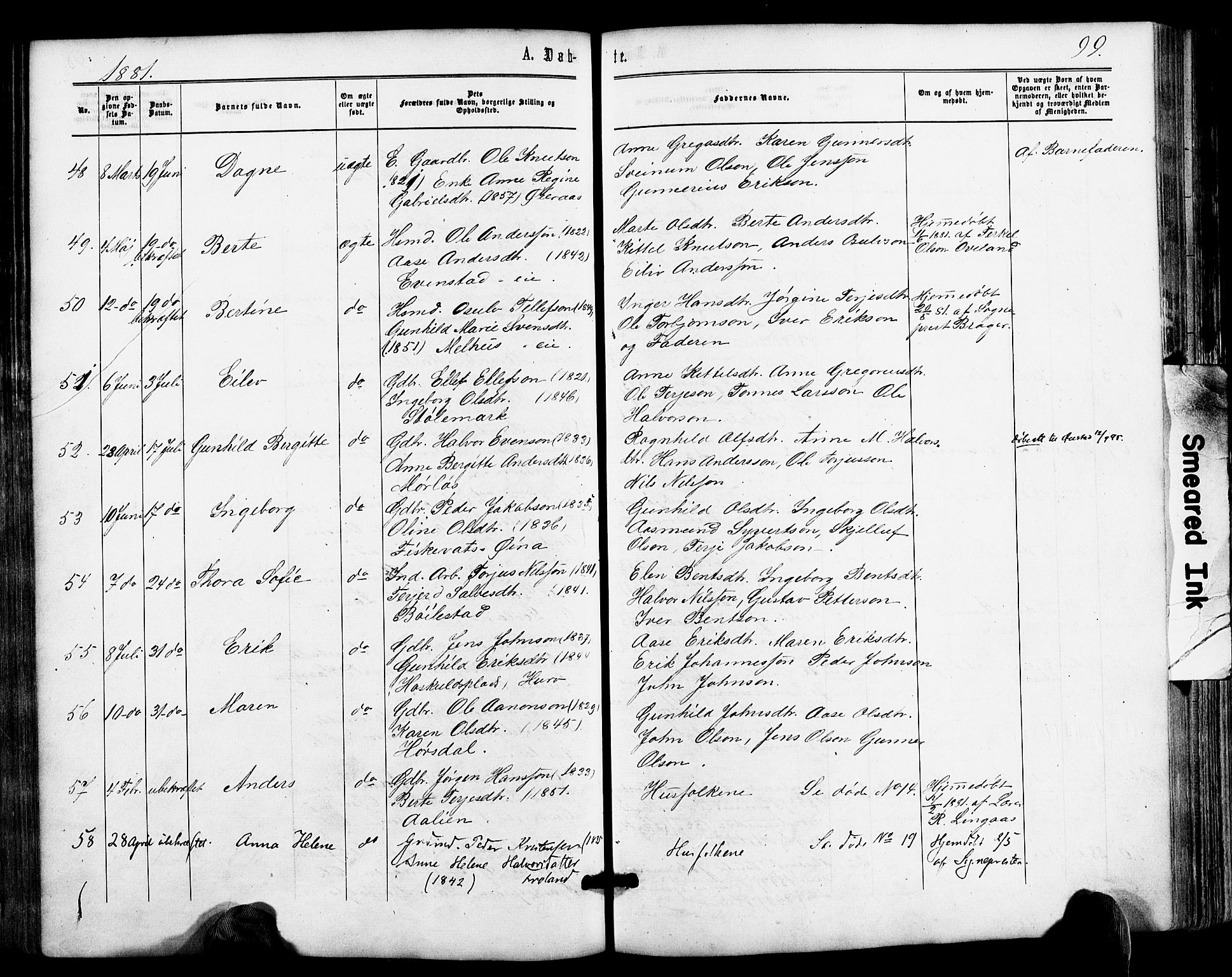 Froland sokneprestkontor, AV/SAK-1111-0013/F/Fa/L0003: Parish register (official) no. A 3, 1864-1881, p. 99