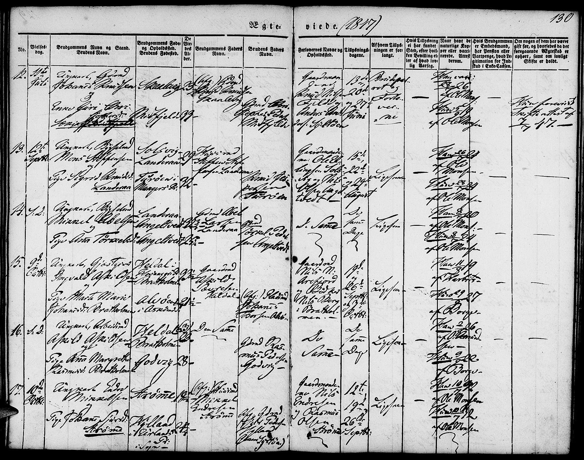 Fjell sokneprestembete, AV/SAB-A-75301/H/Haa: Parish register (official) no. A 1, 1835-1850, p. 130