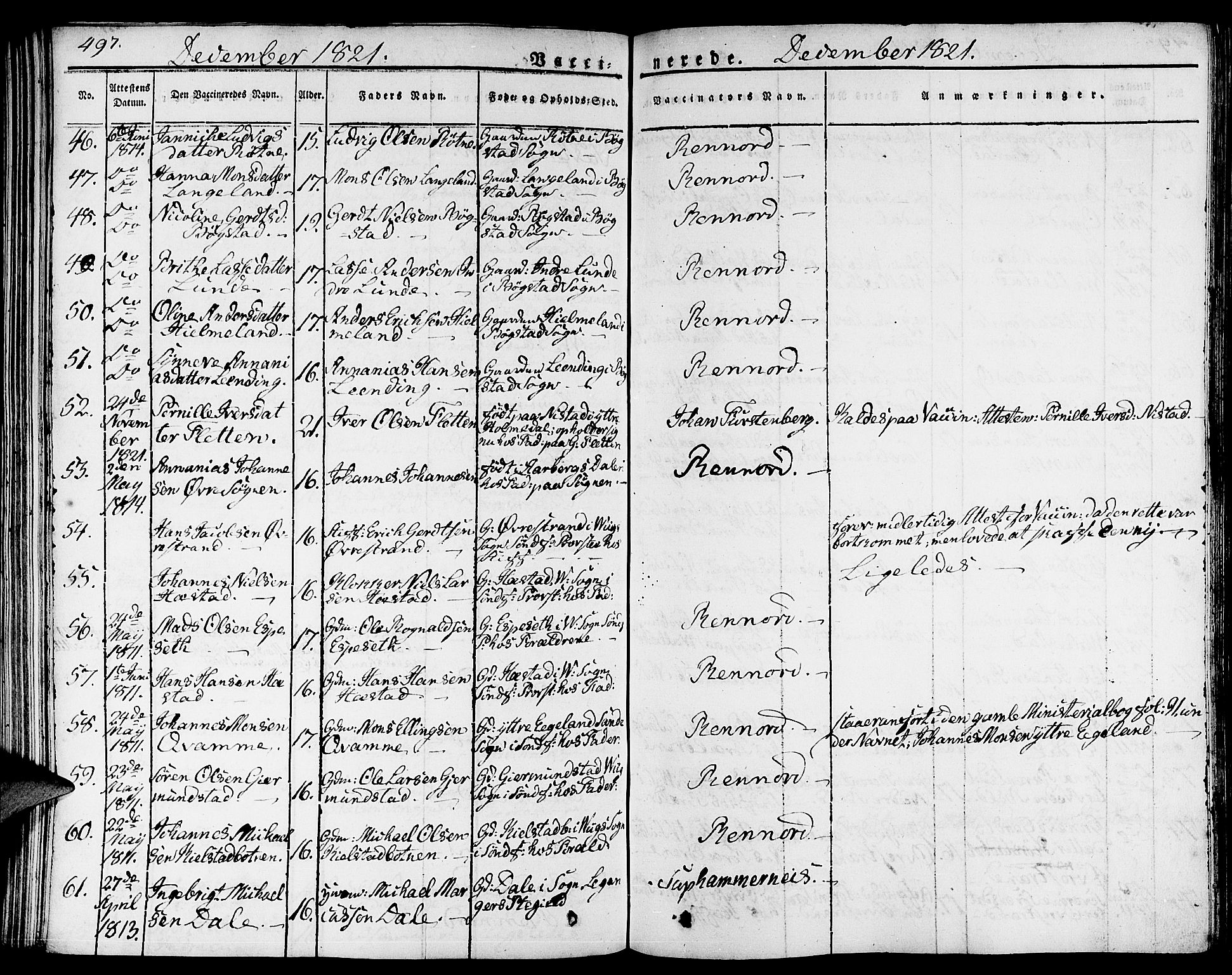 Gaular sokneprestembete, AV/SAB-A-80001/H/Haa: Parish register (official) no. A 3, 1821-1840, p. 497