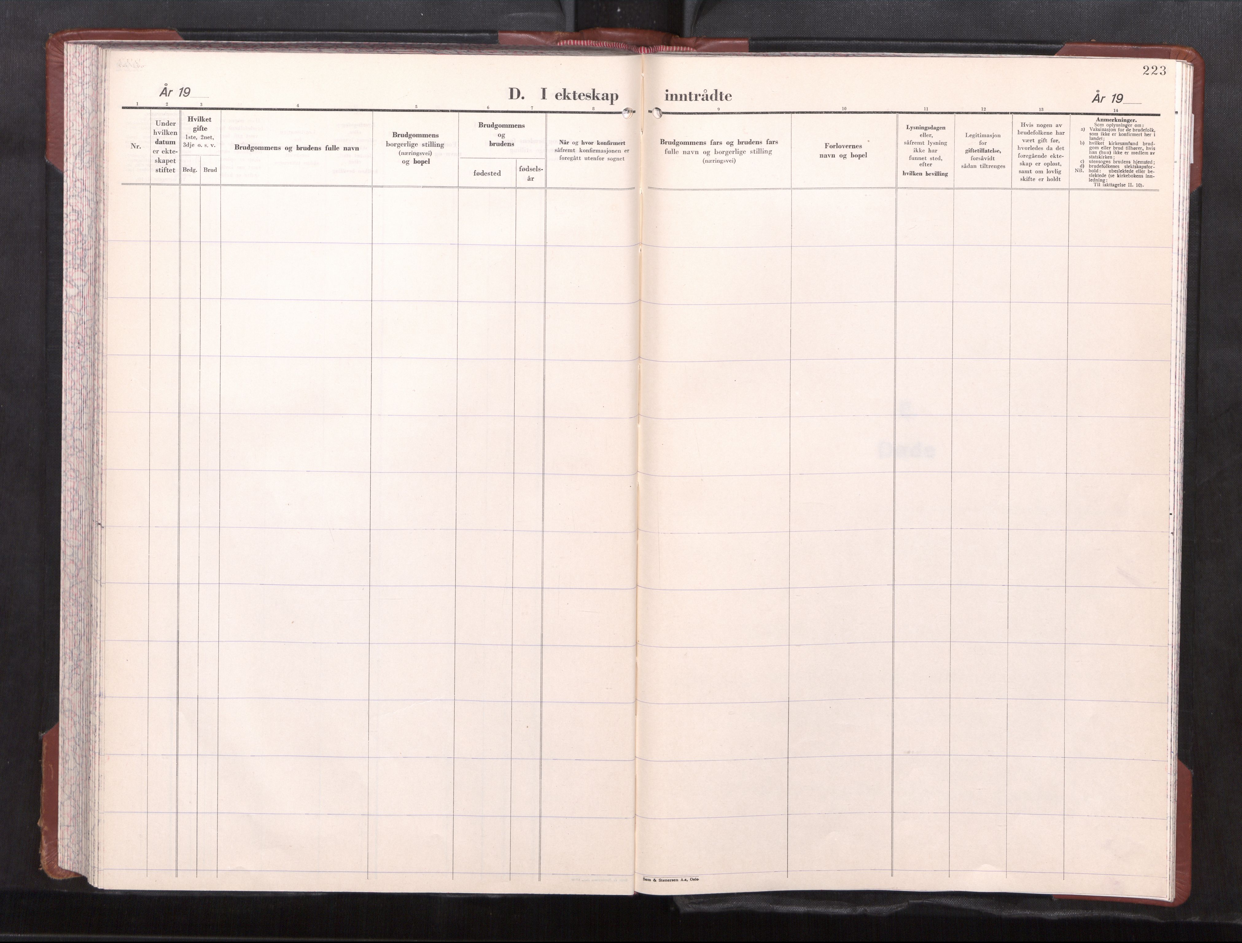 Ministerialprotokoller, klokkerbøker og fødselsregistre - Møre og Romsdal, AV/SAT-A-1454/590/L1019: Parish register (copy) no. 590---, 1950-1969, p. 223