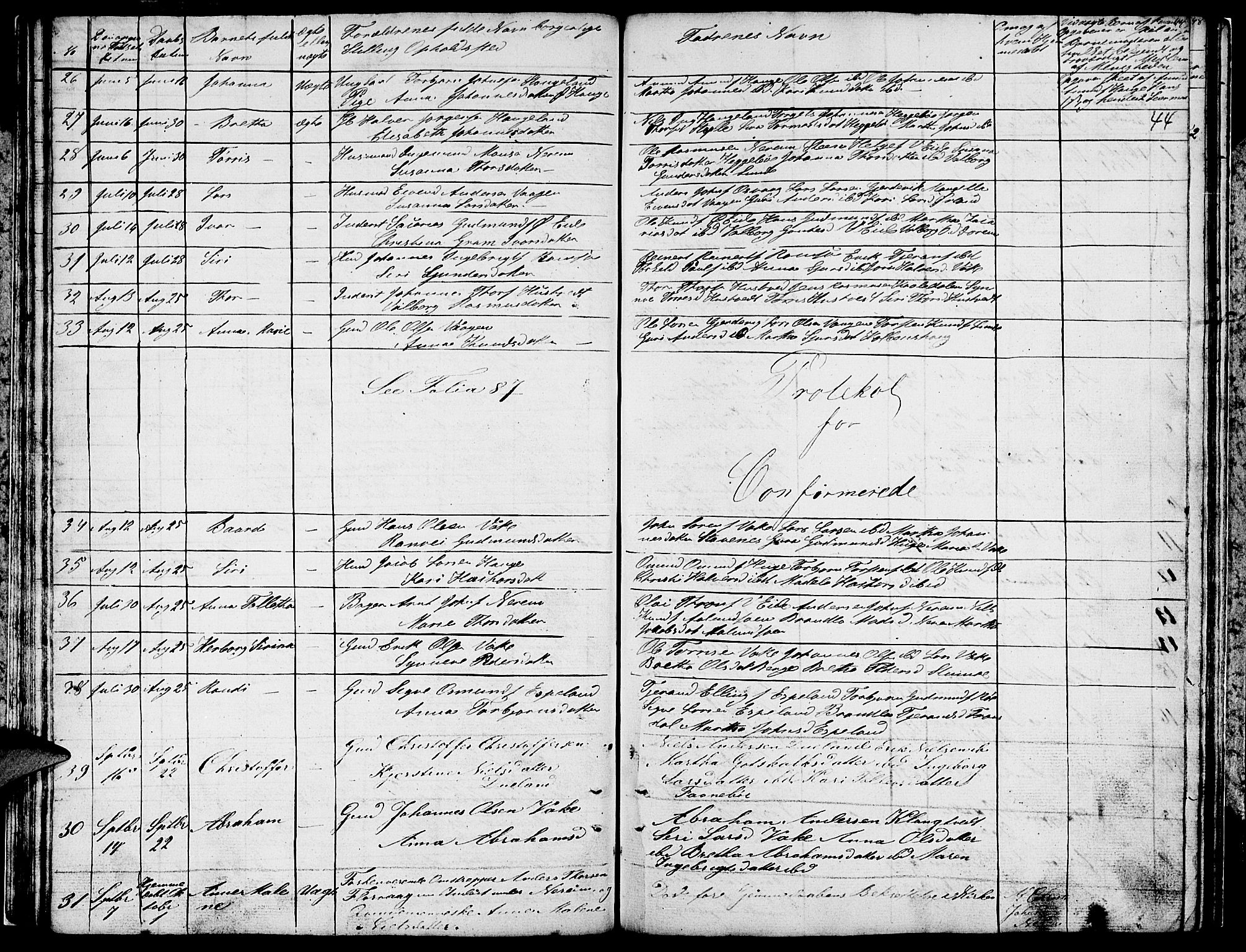 Ølen Sokneprestembete, AV/SAB-A-79201/H/Hab: Parish register (copy) no. A 1, 1851-1863, p. 44