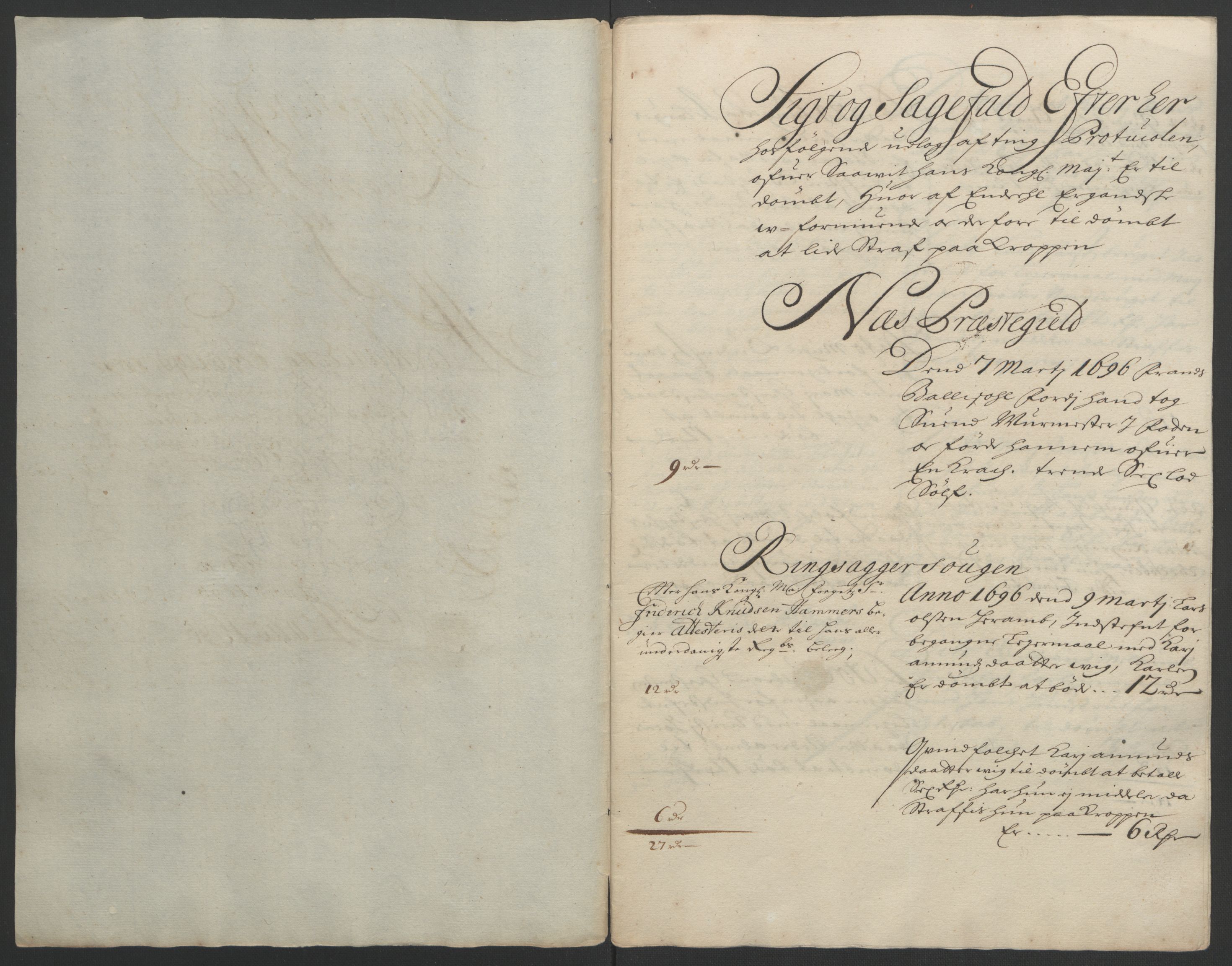 Rentekammeret inntil 1814, Reviderte regnskaper, Fogderegnskap, RA/EA-4092/R16/L1036: Fogderegnskap Hedmark, 1695-1696, p. 327
