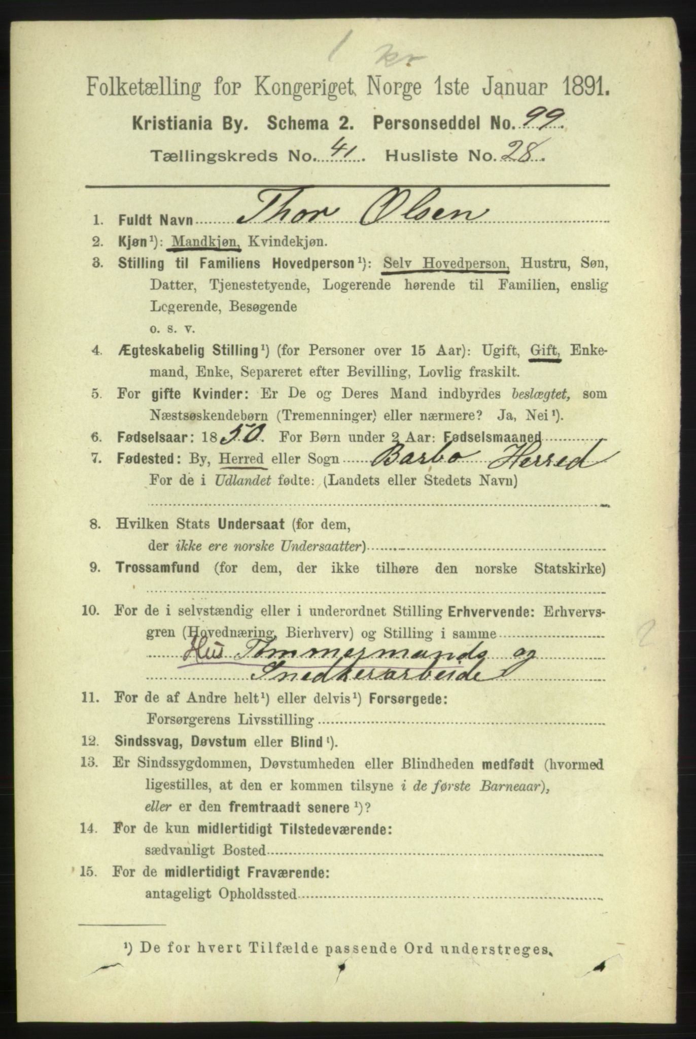 RA, 1891 census for 0301 Kristiania, 1891, p. 24655