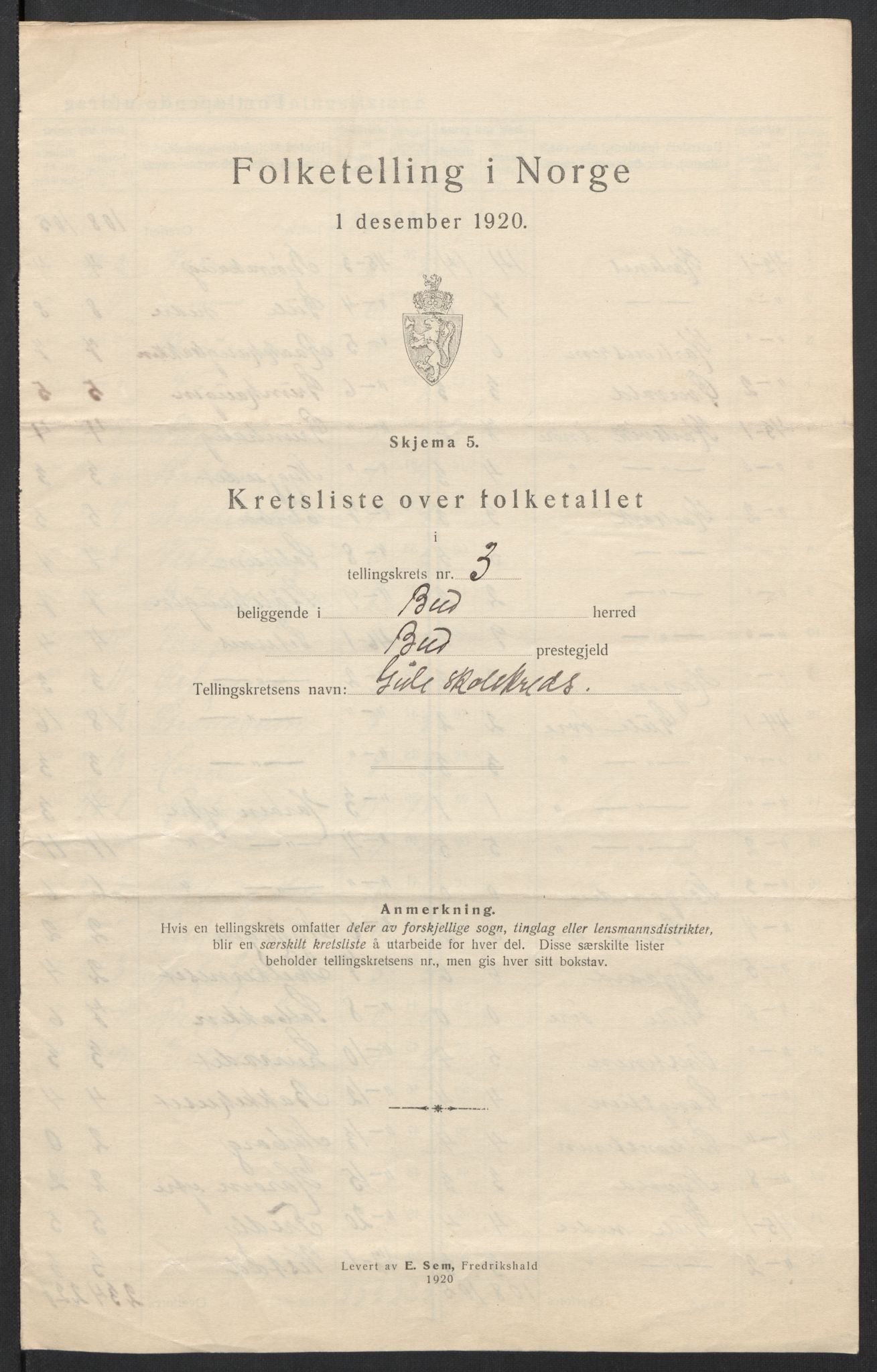 SAT, 1920 census for Bud, 1920, p. 15