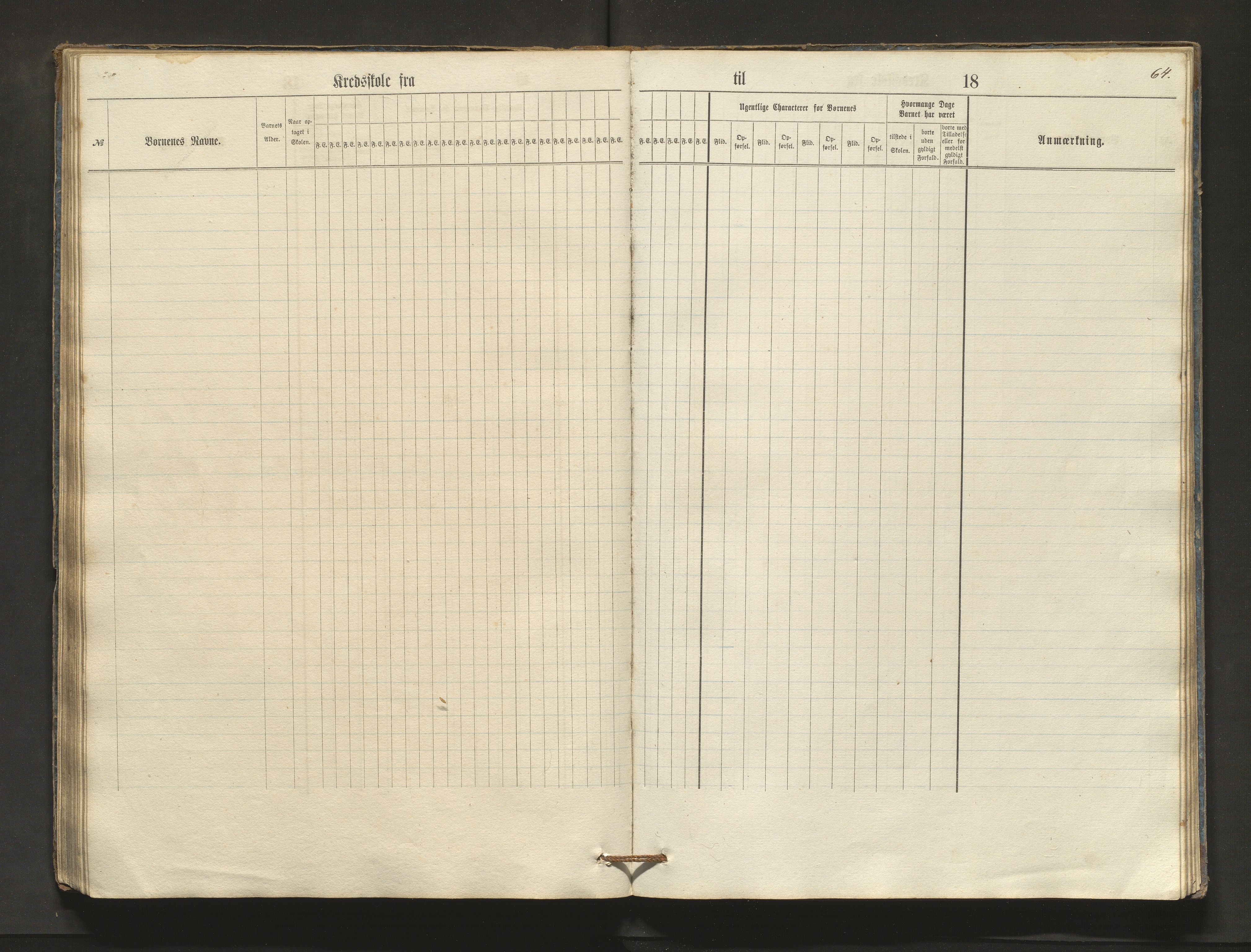 Sveio kommune. Barneskulane, IKAH/1216-231/F/Fa/L0024: Skuleprotokoll for Bråtvedt og Kvalvåg krinsar, 1862-1872, p. 64