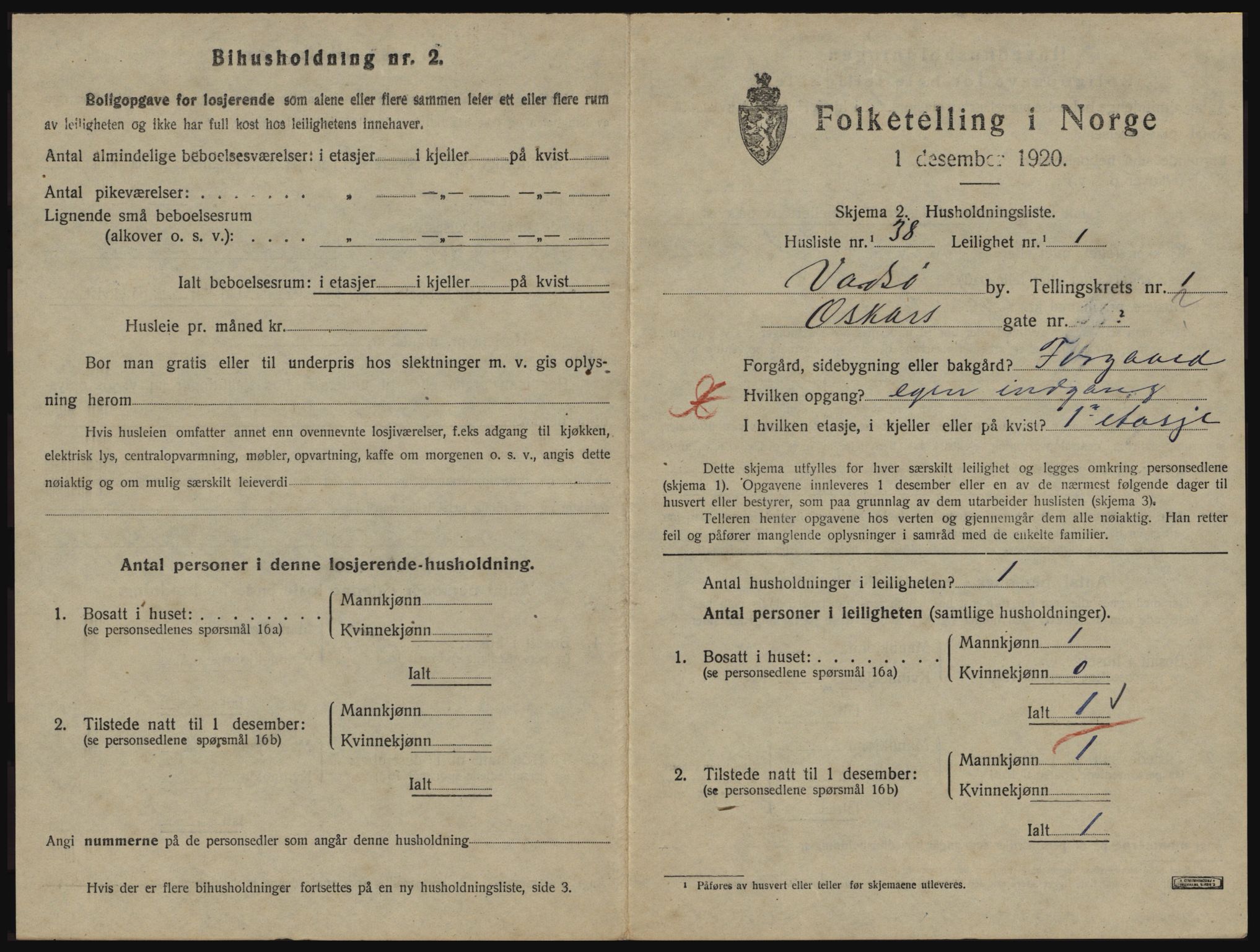 SATØ, 1920 census for Vadsø, 1920, p. 672