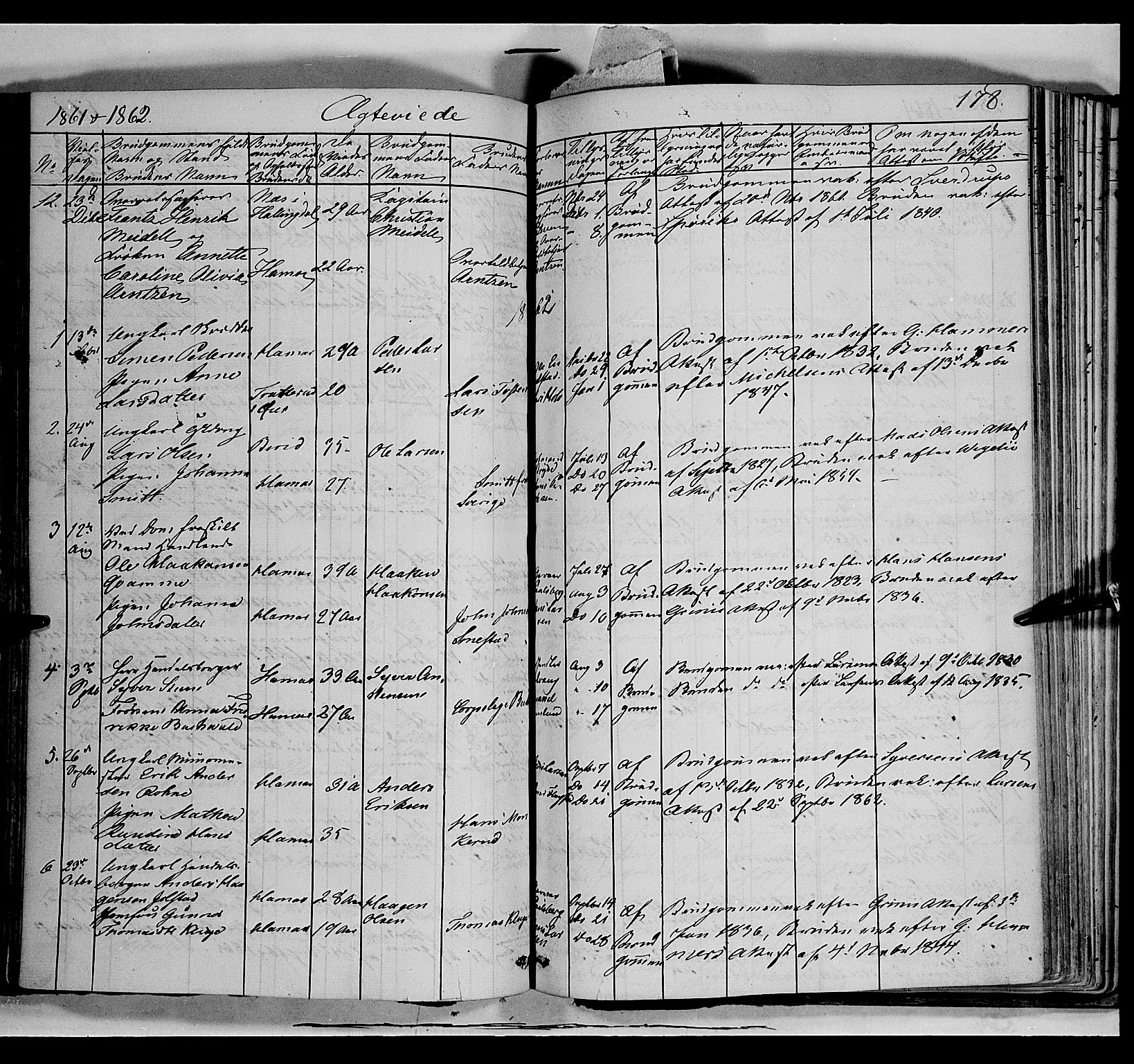 Vang prestekontor, Hedmark, AV/SAH-PREST-008/H/Ha/Haa/L0011: Parish register (official) no. 11, 1852-1877, p. 178