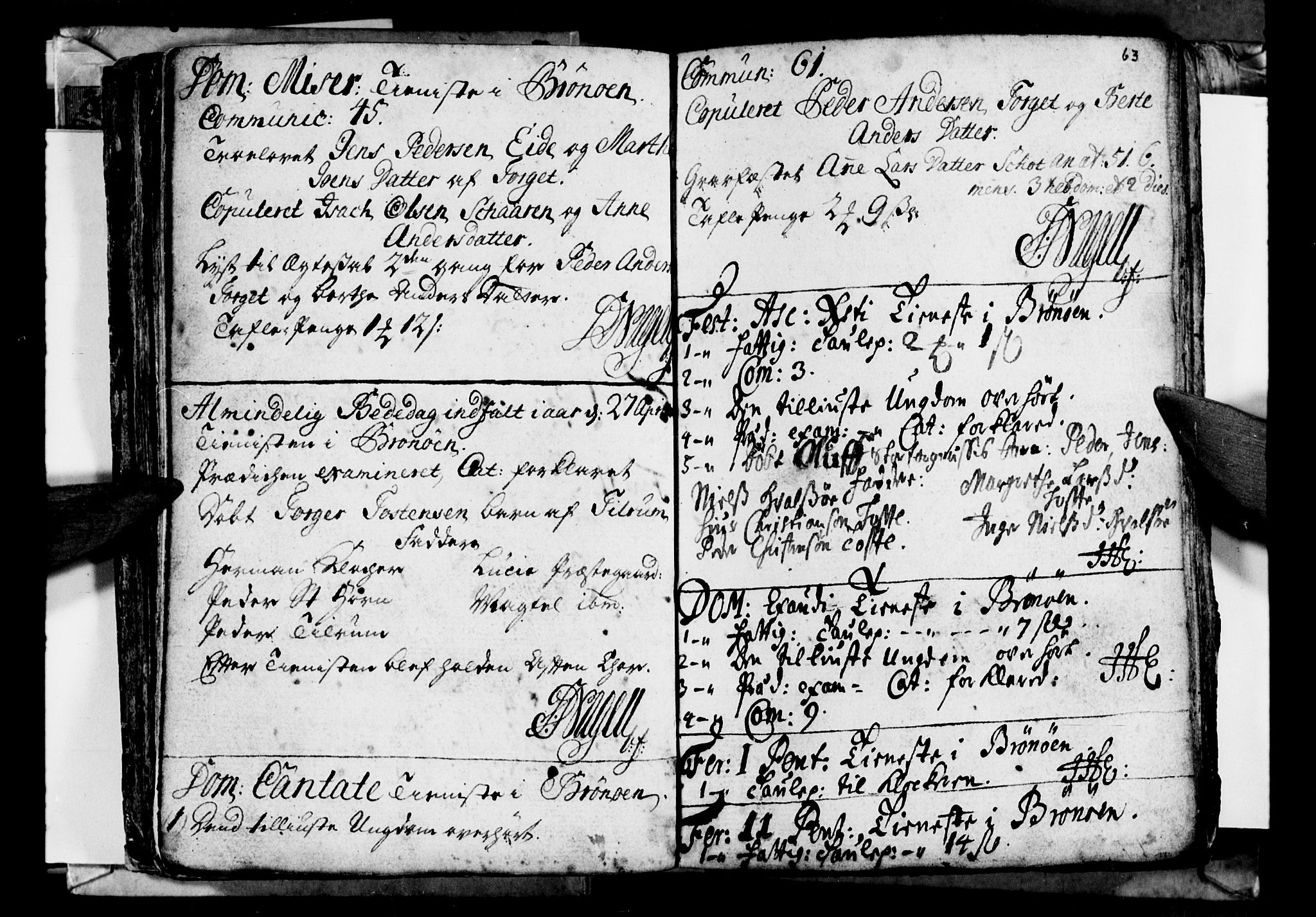 Ministerialprotokoller, klokkerbøker og fødselsregistre - Nordland, SAT/A-1459/813/L0194: Parish register (official) no. 813A04, 1719-1758, p. 63