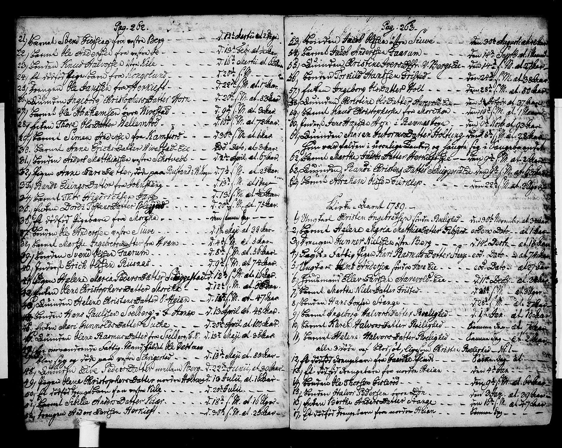 Ramnes kirkebøker, AV/SAKO-A-314/F/Fa/L0002: Parish register (official) no. I 2, 1773-1790, p. 262-263