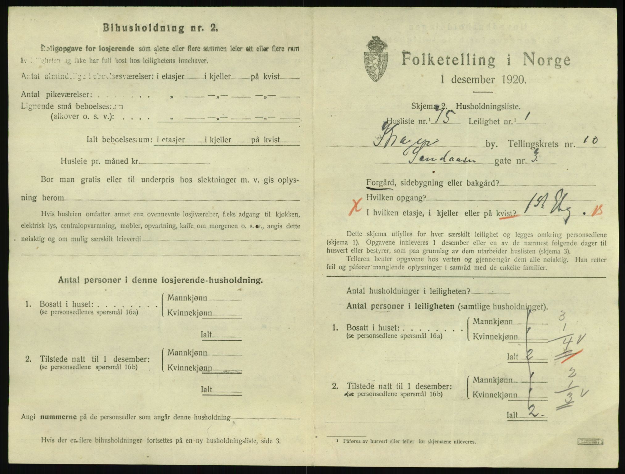 SAKO, 1920 census for Kragerø, 1920, p. 4381