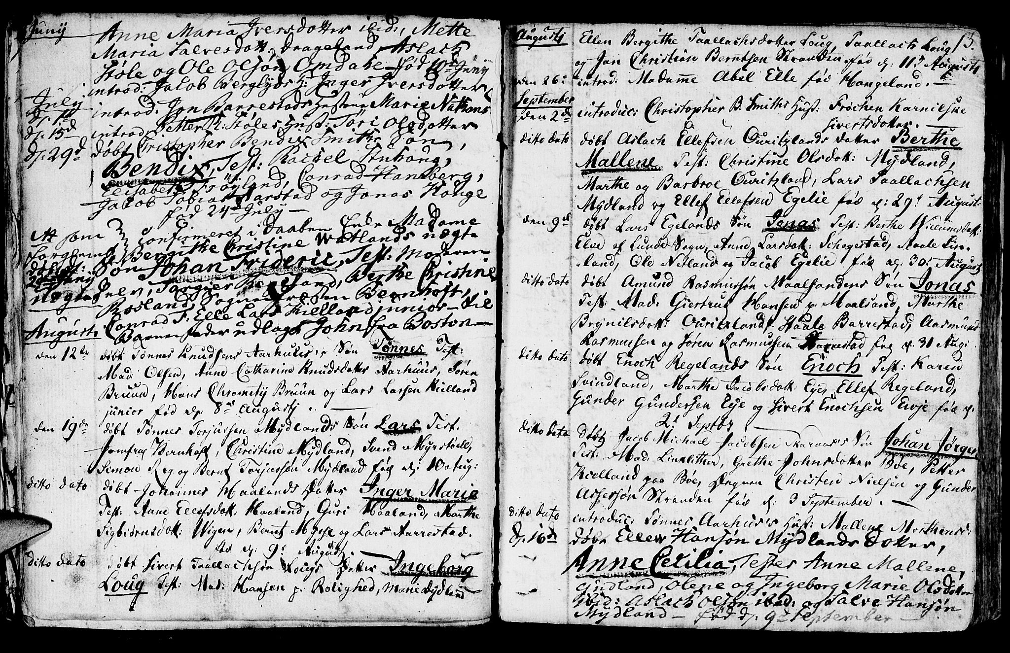 Sokndal sokneprestkontor, AV/SAST-A-101808: Parish register (official) no. A 5, 1806-1826, p. 13