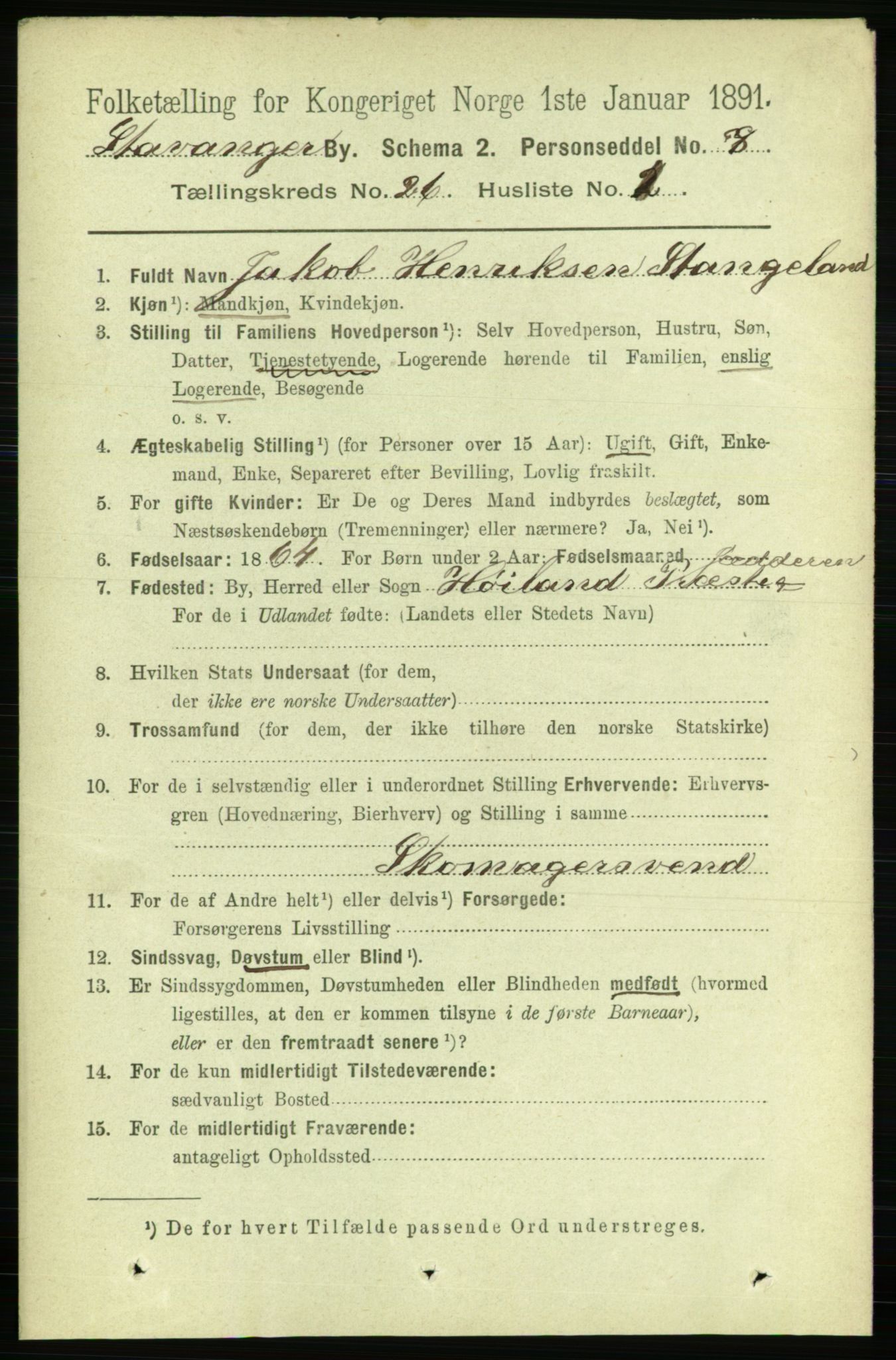 RA, 1891 census for 1103 Stavanger, 1891, p. 28125