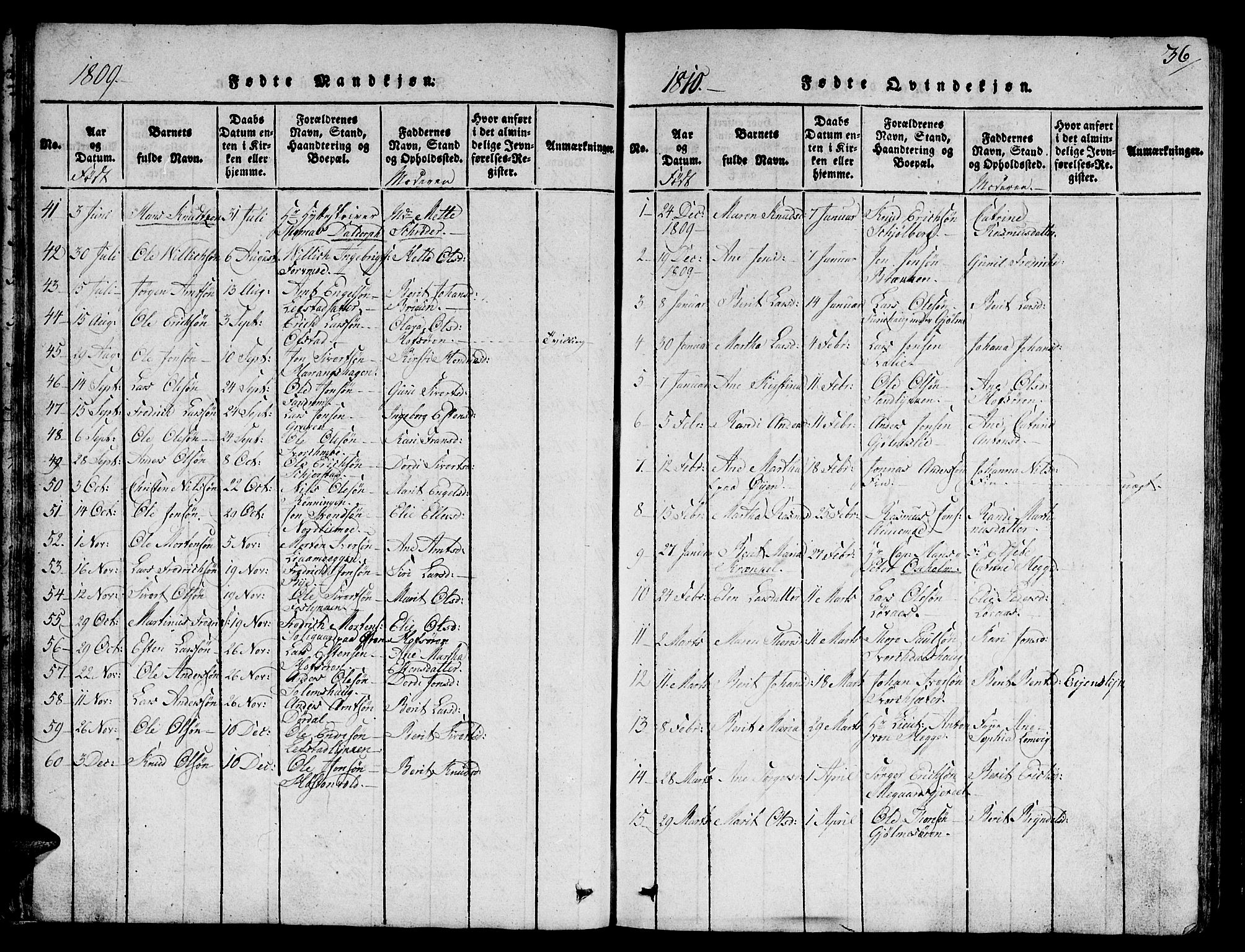 Ministerialprotokoller, klokkerbøker og fødselsregistre - Sør-Trøndelag, AV/SAT-A-1456/668/L0803: Parish register (official) no. 668A03, 1800-1826, p. 36