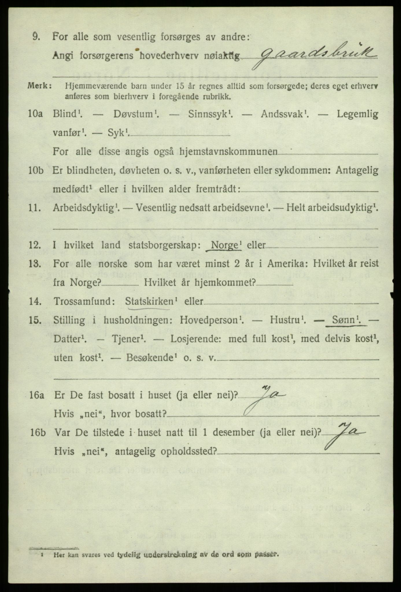 SAB, 1920 census for Alversund, 1920, p. 7155