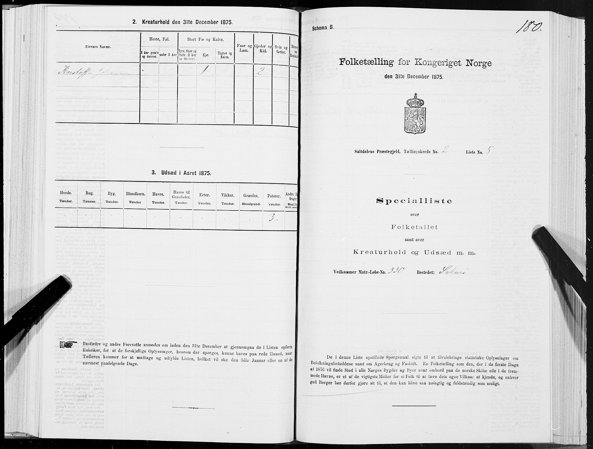 SAT, 1875 census for 1840P Saltdal, 1875, p. 1180