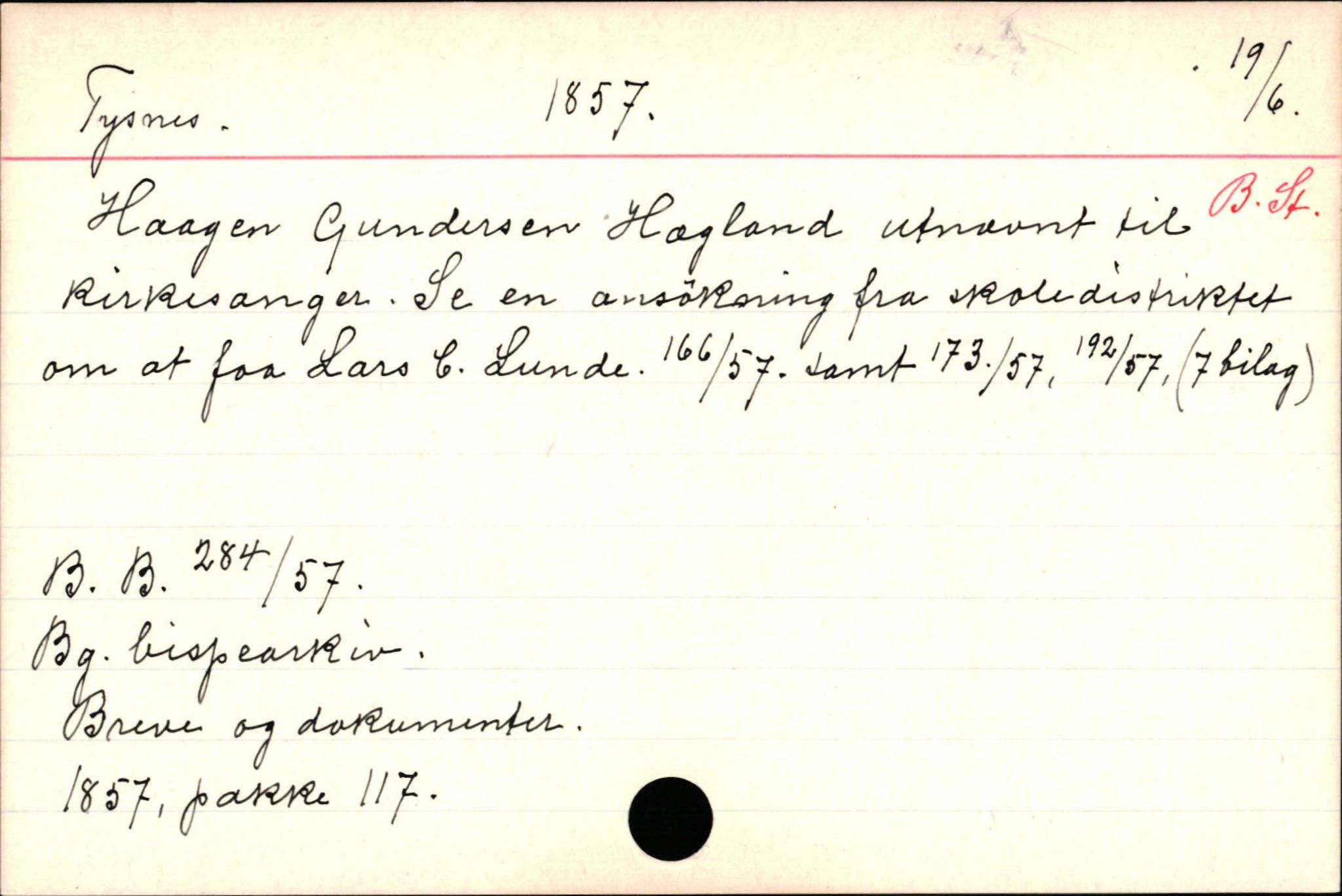 Haugen, Johannes - lærer, AV/SAB-SAB/PA-0036/01/L0001: Om klokkere og lærere, 1521-1904, p. 2643