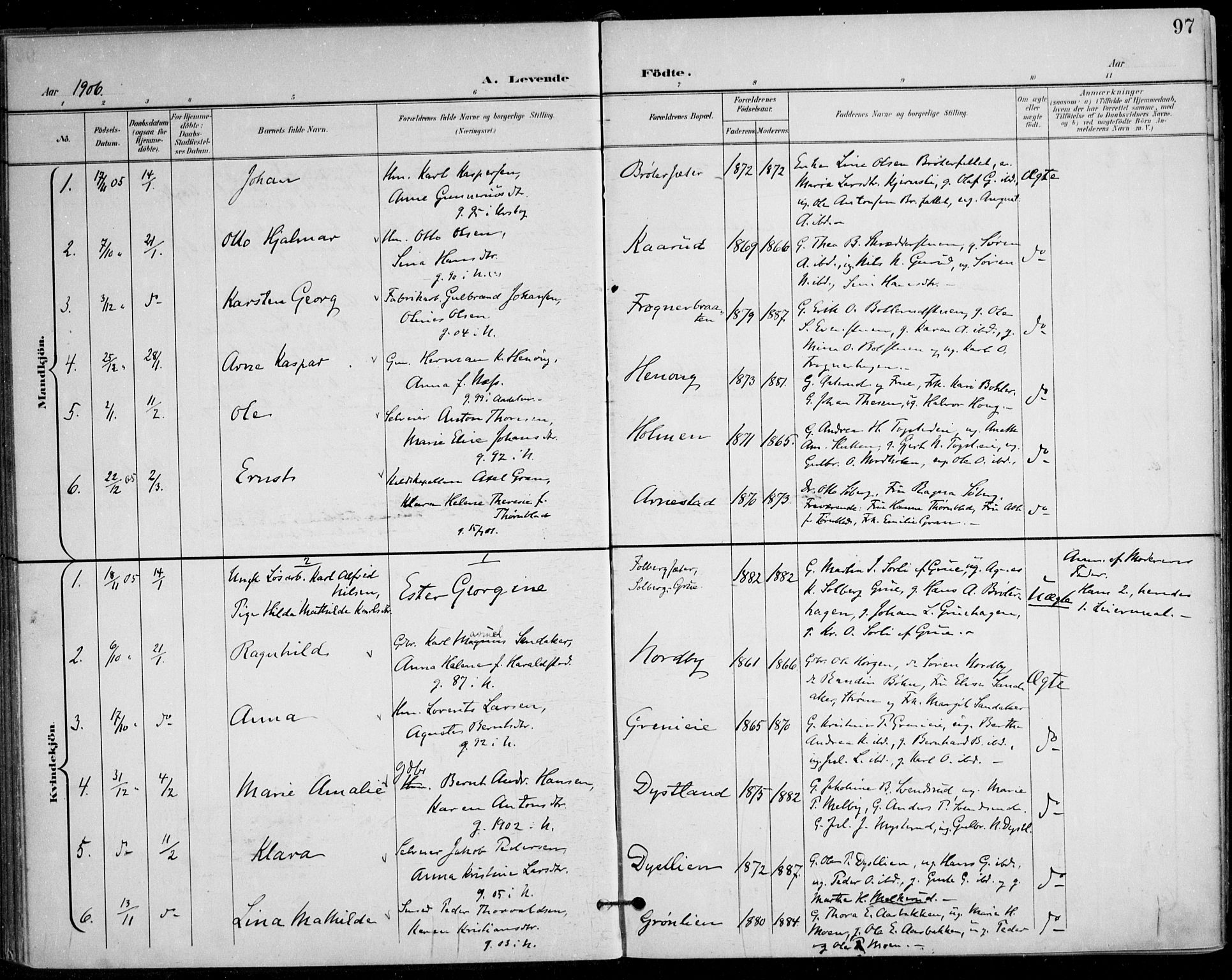 Nes prestekontor Kirkebøker, AV/SAO-A-10410/F/Fa/L0011: Parish register (official) no. I 11, 1899-1918, p. 97