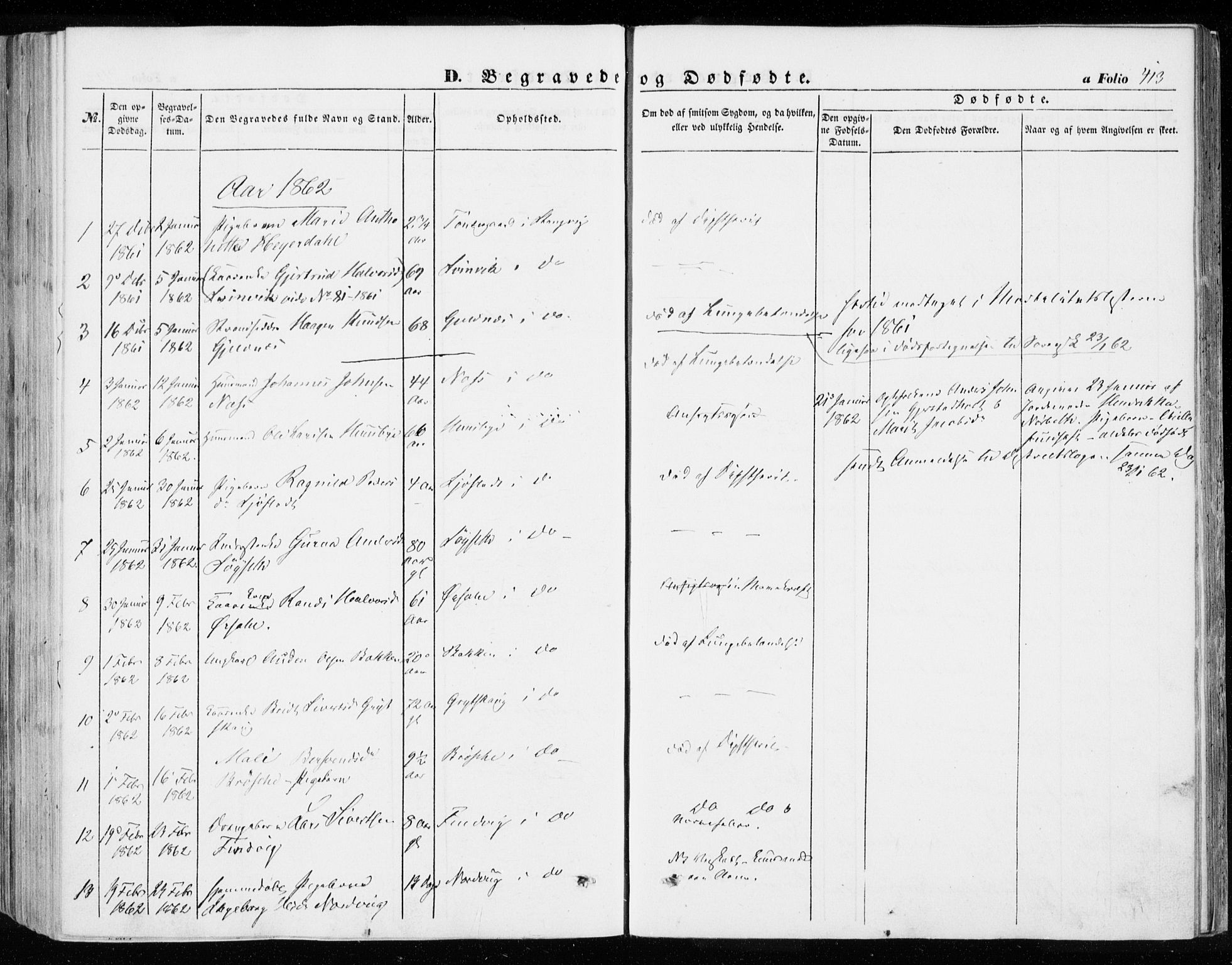 Ministerialprotokoller, klokkerbøker og fødselsregistre - Møre og Romsdal, SAT/A-1454/592/L1026: Parish register (official) no. 592A04, 1849-1867, p. 413