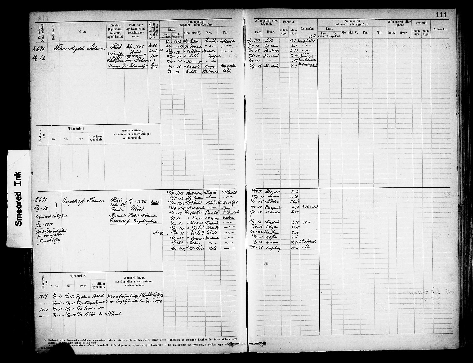 Risør mønstringskrets, AV/SAK-2031-0010/F/Fb/L0013: Hovedrulle nr 2475-3063, T-12, 1904-1928, p. 118