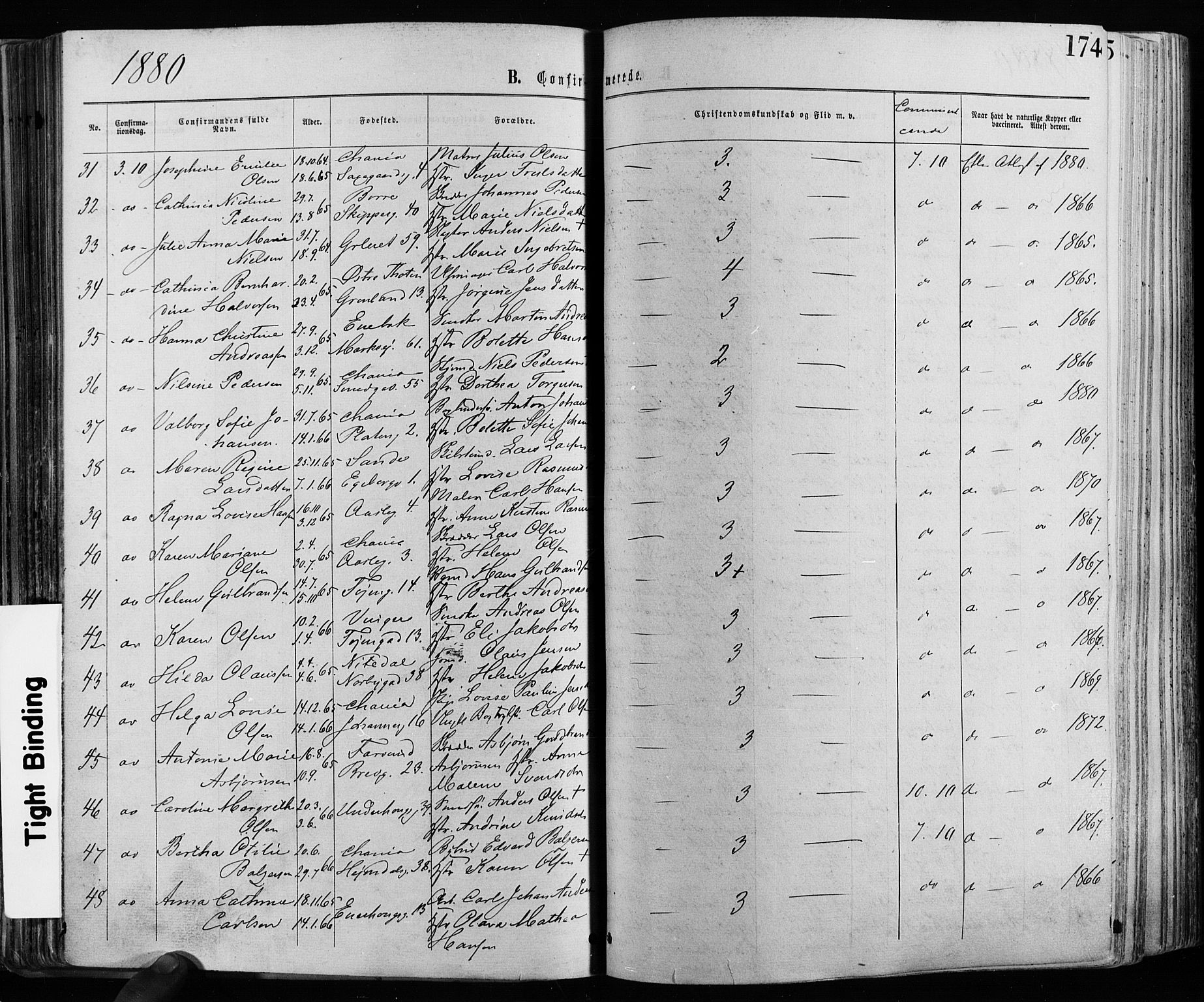 Grønland prestekontor Kirkebøker, AV/SAO-A-10848/F/Fa/L0005: Parish register (official) no. 5, 1869-1880, p. 174