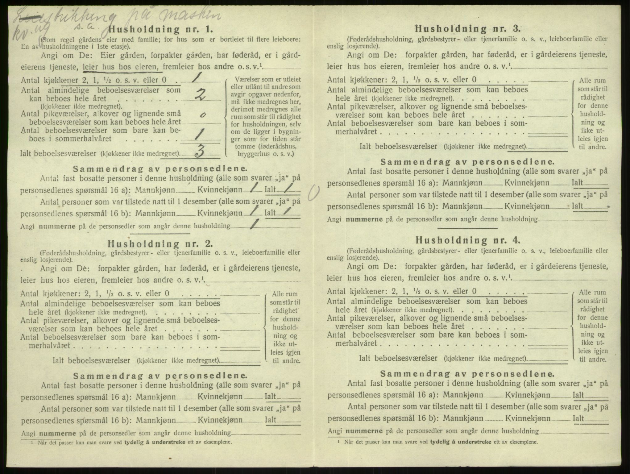 SAB, 1920 census for Austrheim, 1920, p. 691