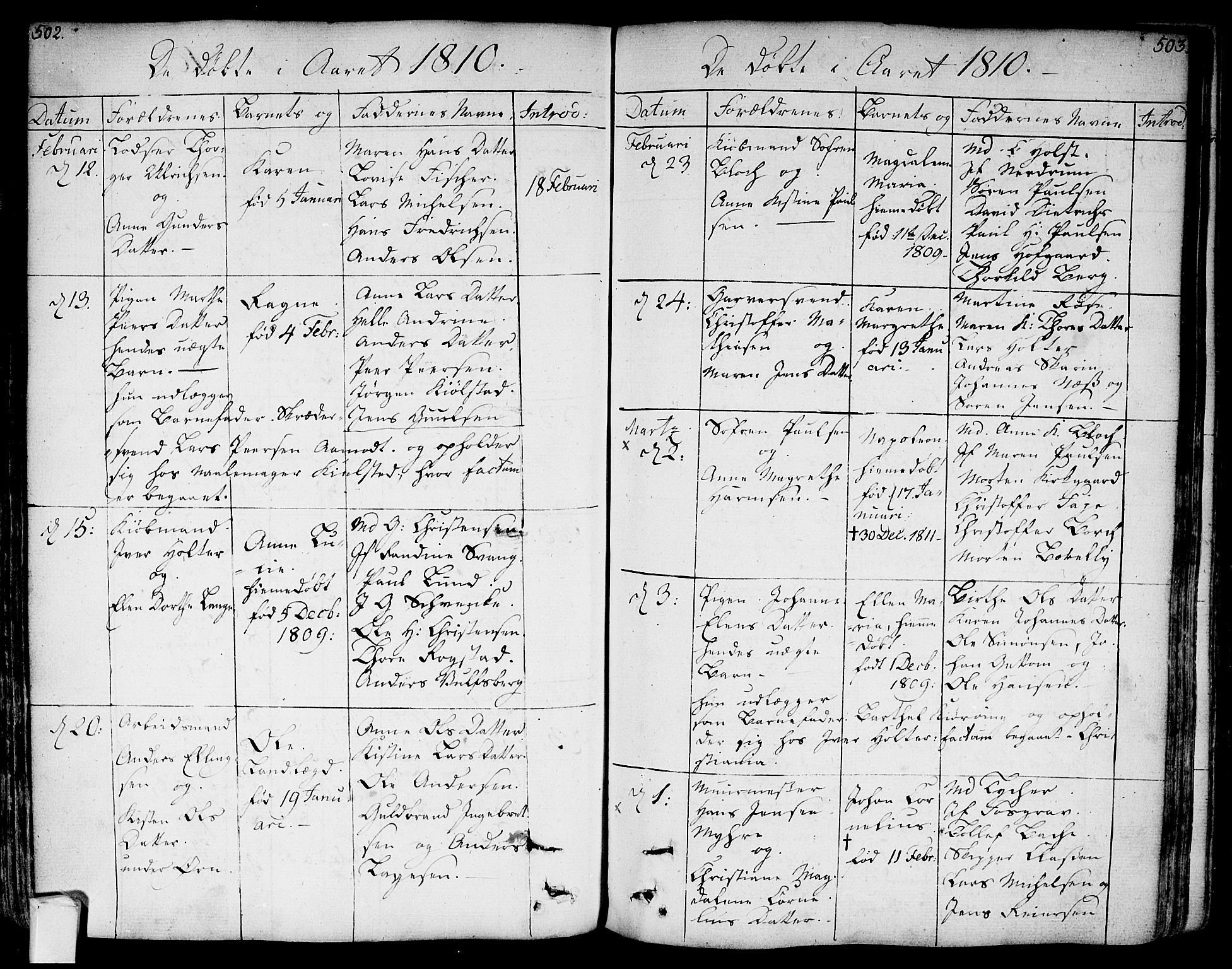 Bragernes kirkebøker, SAKO/A-6/F/Fa/L0006a: Parish register (official) no. I 6, 1782-1814, p. 502-503